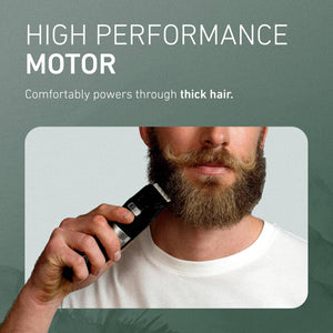 Panasonic Long Beard Trimmer for Men, 58 Length Settings and 4 Attachments for Cutting and Detailing, Cordless or Corded Operation - ER-GB96-K Black