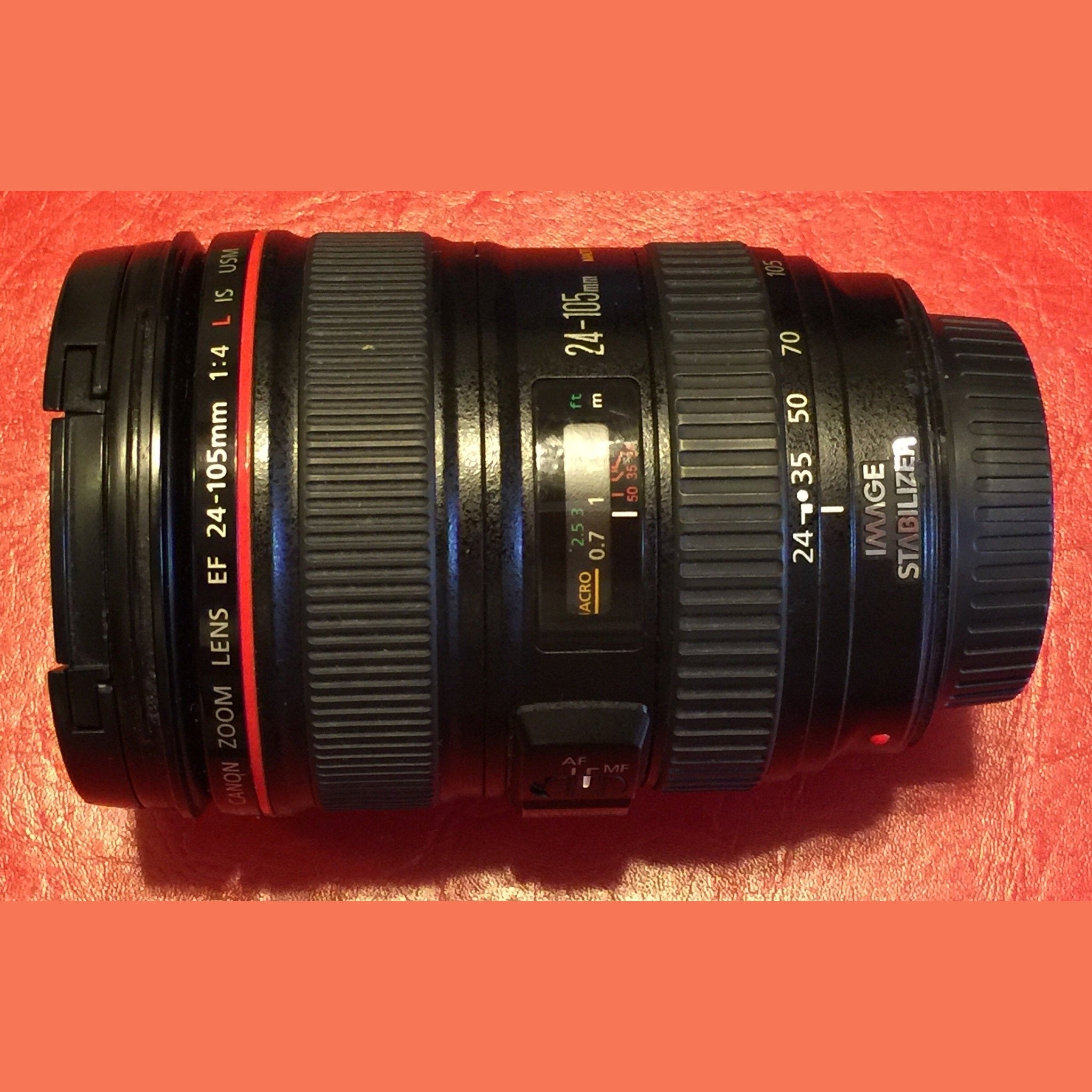 Canon 0344B002-IV EF 24-105mm f/4 L is USM Lens EOS SLR Cameras International Version No Warranty - Used Canon