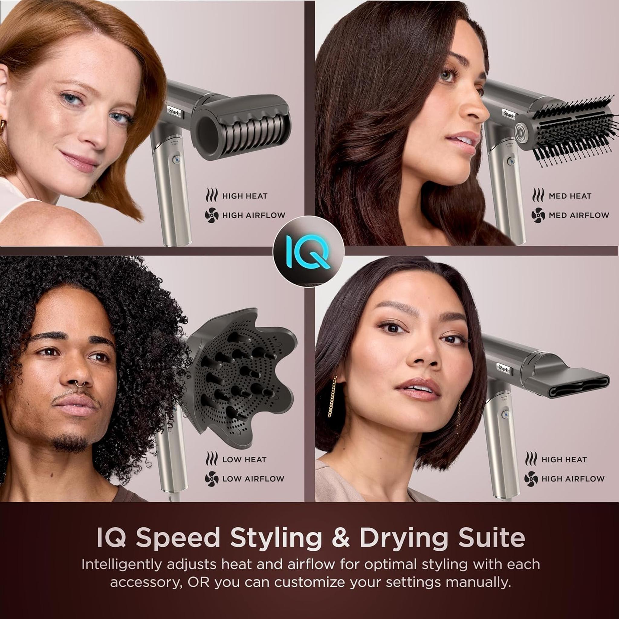 Shark SpeedStyle Pro Flex High-Velocity Dryer, Scalp Shield, HD542 - Reconditioned