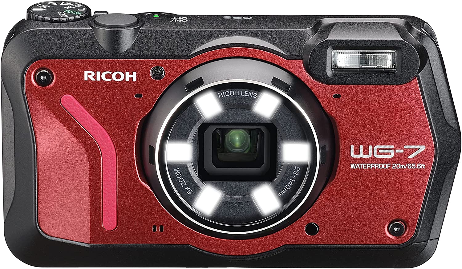 Ricoh 3100 WG-7 Red Authentic Outdoor Camera with Accessories