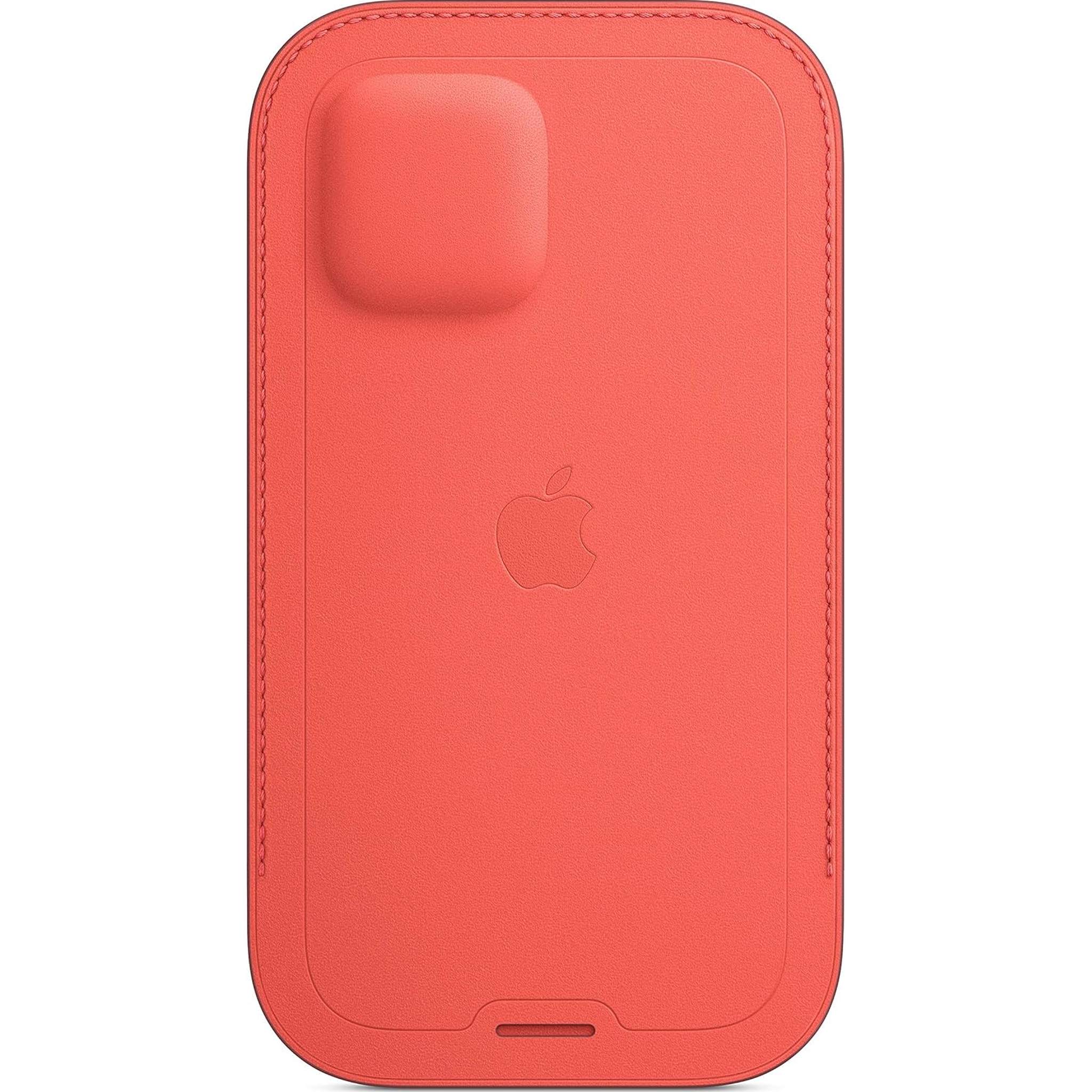 Apple iPhone 12 and 12 Pro Leather Sleeve with MagSafe - Pink Citrus Apple