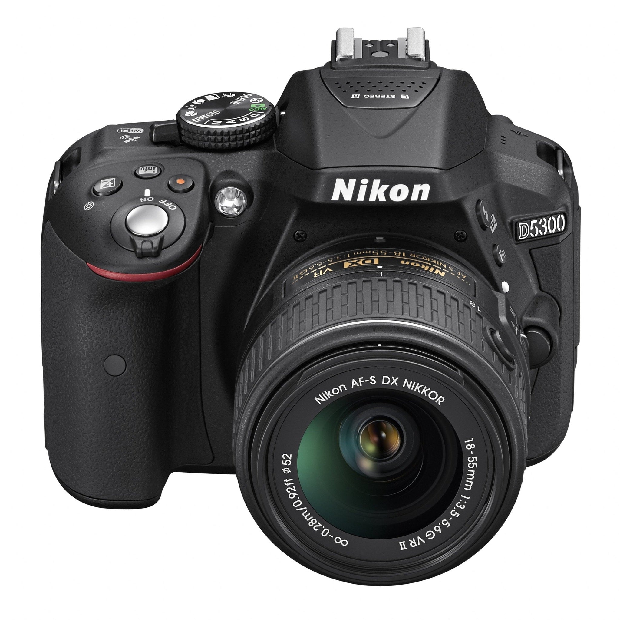 Nikon D5300 24.2 MP CMOS Digital SLR Camera with 18-55mm f/3.5-5.6G ED VR Auto Focus-S DX NIKKOR Zoom Lens Black - Used Nikon