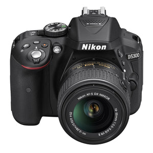 Nikon D5300 24.2 MP CMOS Digital SLR Camera with 18-55mm f/3.5-5.6G ED VR Auto Focus-S DX NIKKOR Zoom Lens Black - Used Nikon