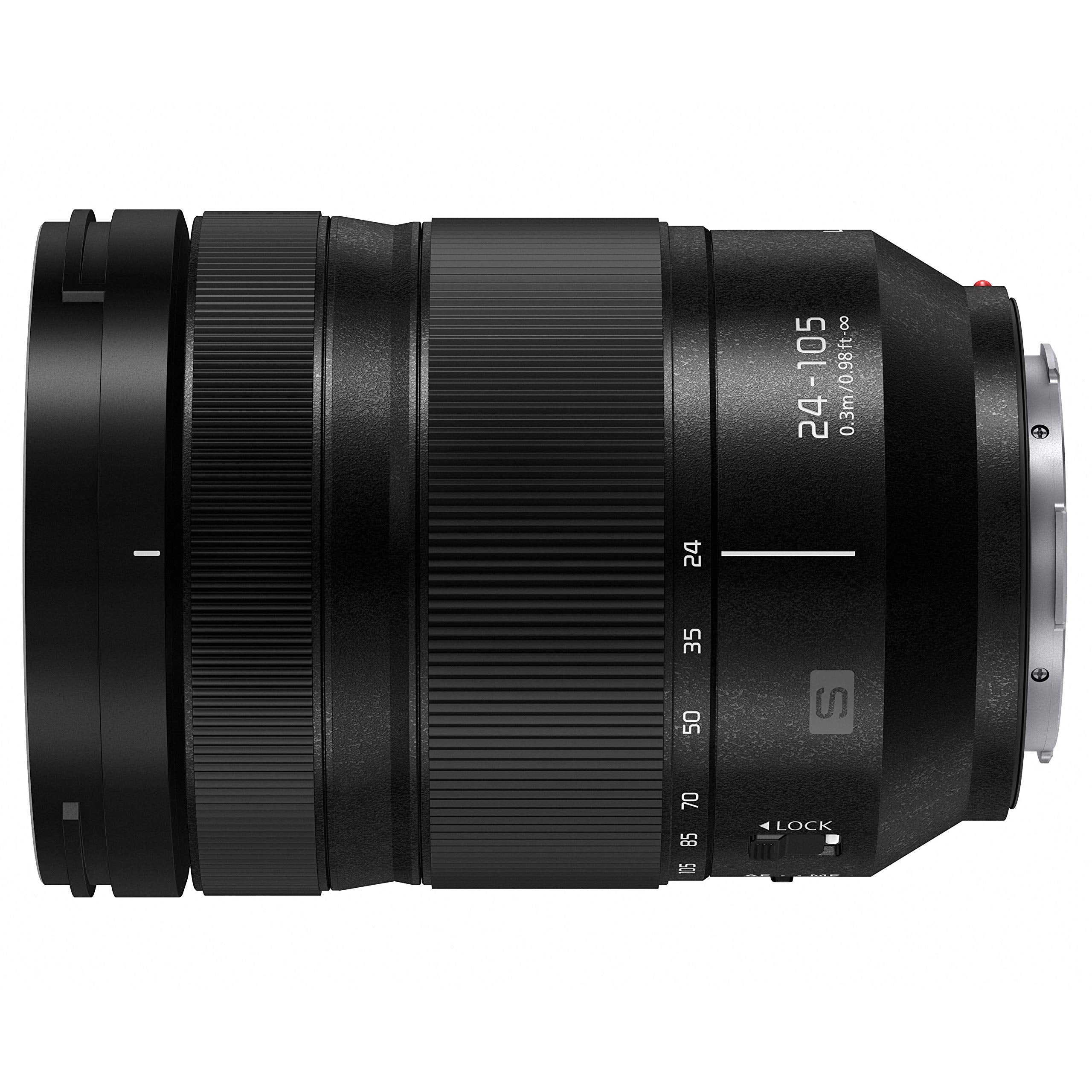 Panasonic LUMIX S 24-105mm F4 Lens, Full-Frame L Mount, Optical Image Stabilizer and Rugged Dust/Splash/Freeze-Resistant for Panasonic LUMIX S Series Mirrorless Cameras - S-R24105