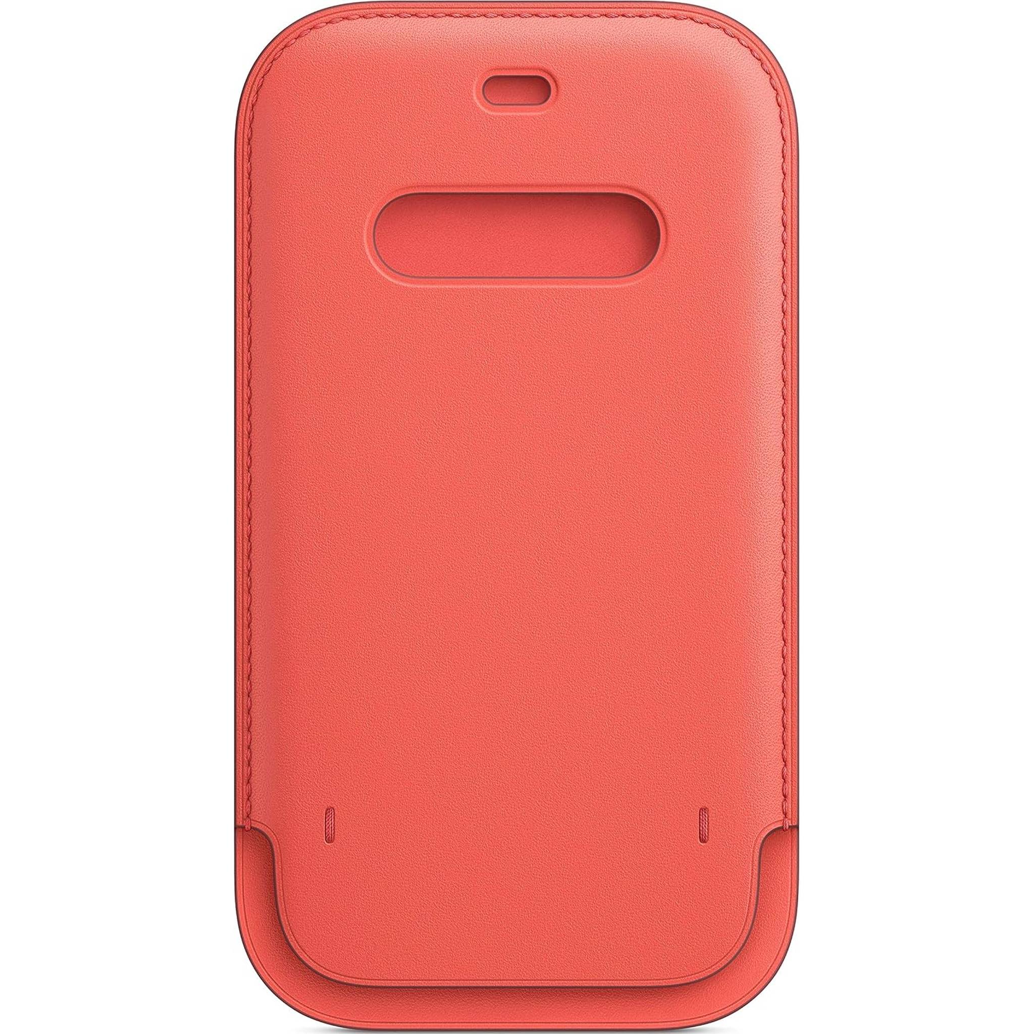 Apple iPhone 12 and 12 Pro Leather Sleeve with MagSafe - Pink Citrus Apple