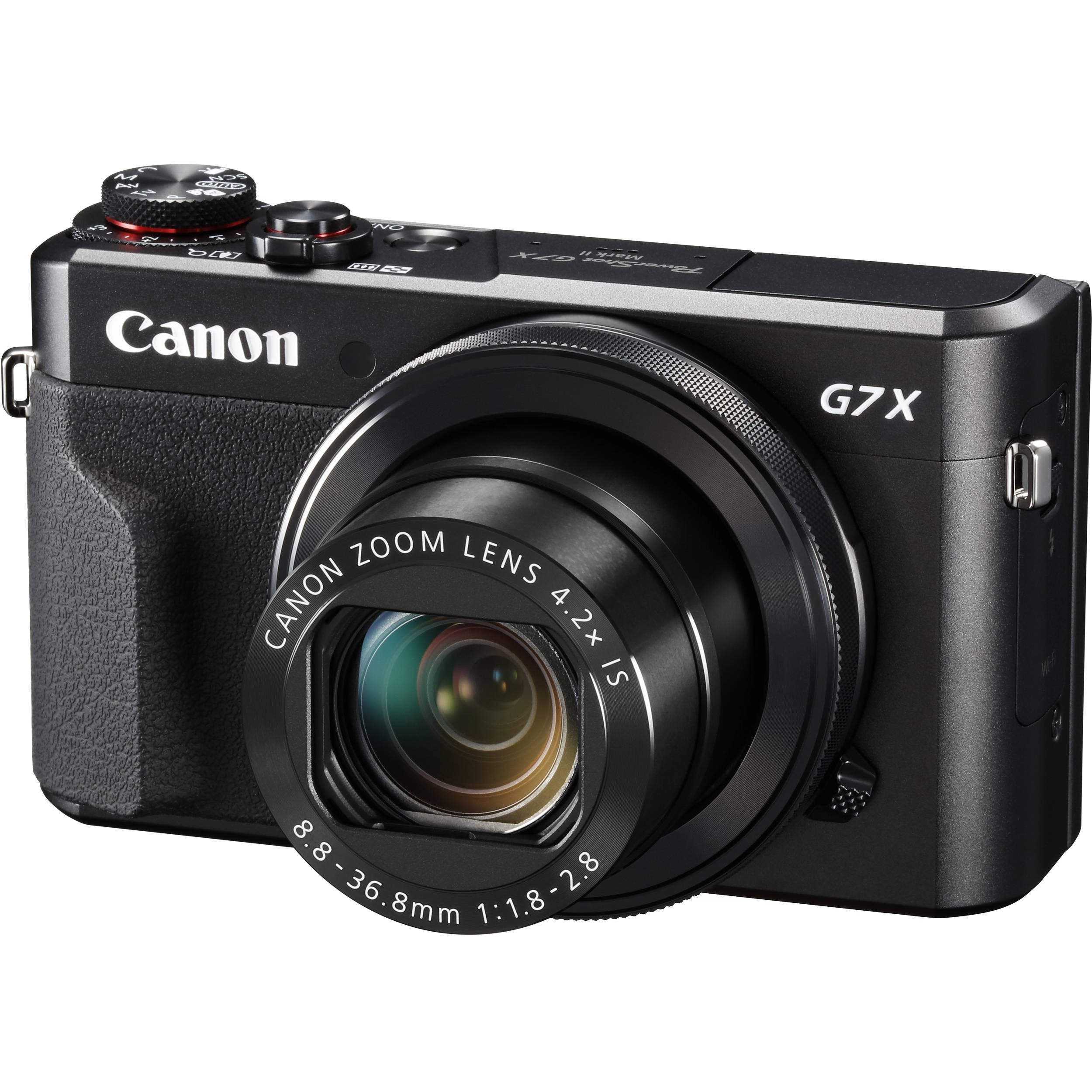 Canon PowerShot G7 X Mark II Digital Camera (Intl Model) + 32gb Memory SD Card Bundle + Camera Case + Cleaning Kit