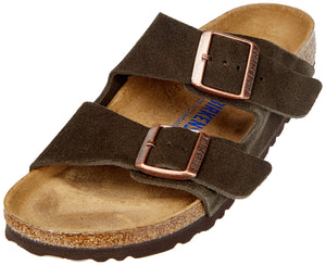 Birkenstock Men's Arizona Soft Footbed Sandals, Mocha, Brown, 12 Medium US