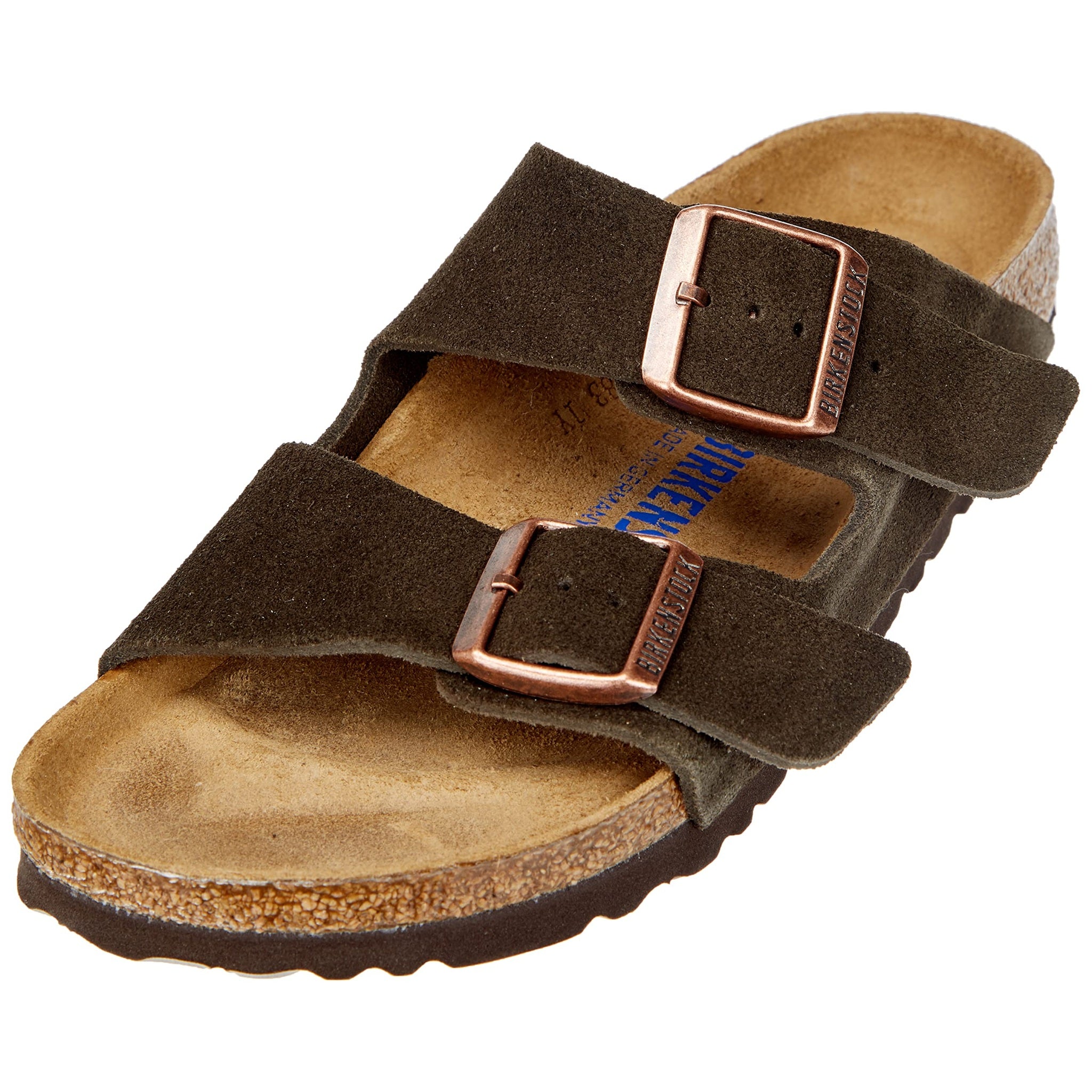 Birkenstock Arizona Soft Footbed Slides, Mocha, Brown, 10-10.5 Women/8-8.5 Men Birkenstock