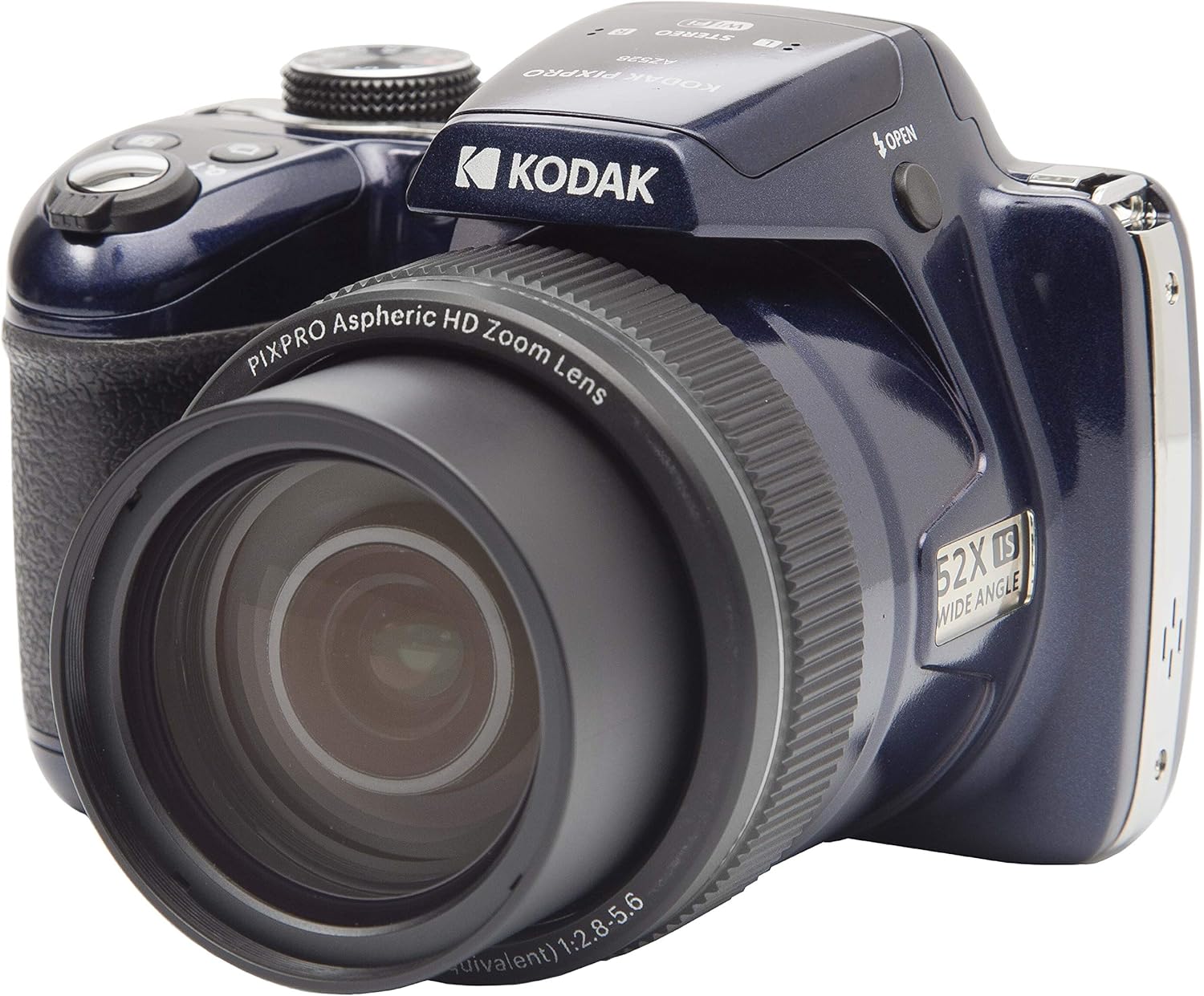 KODAK PIXPRO AZ528 Astro Zoom BSI-CMOS Bridge Digital Camera 16MP 52X 1080p Wi-Fi Midnight Blue
