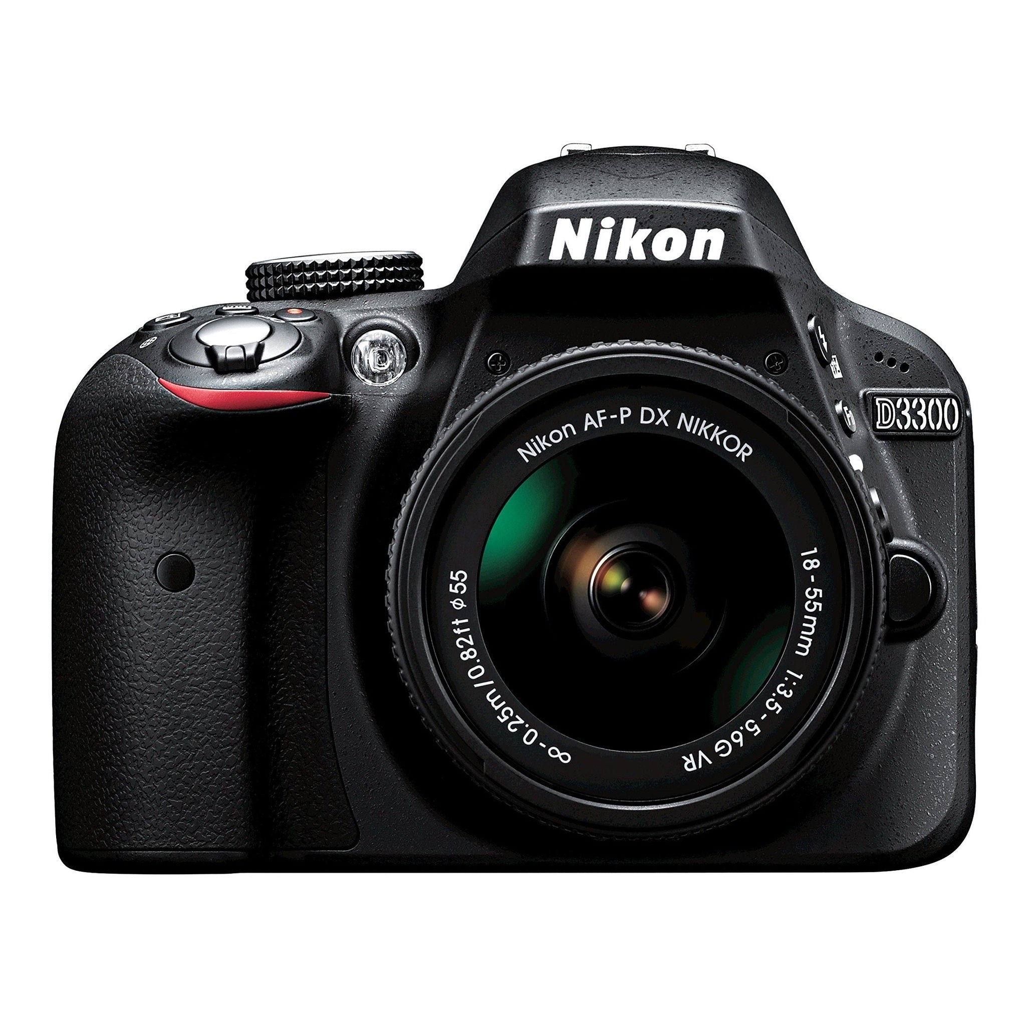 Nikon D3300 w/ AF-P DX 18-55mm VR Digital SLR Black - Reconditioned Nikon