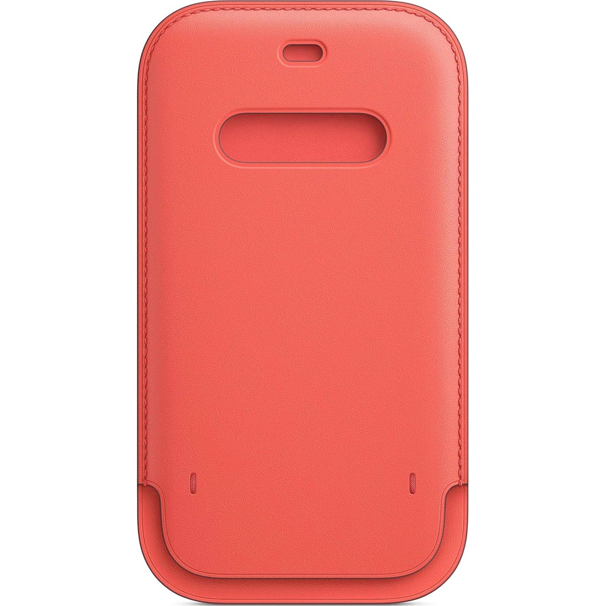 Apple iPhone 12 and 12 Pro Leather Sleeve with MagSafe - Pink Citrus Apple