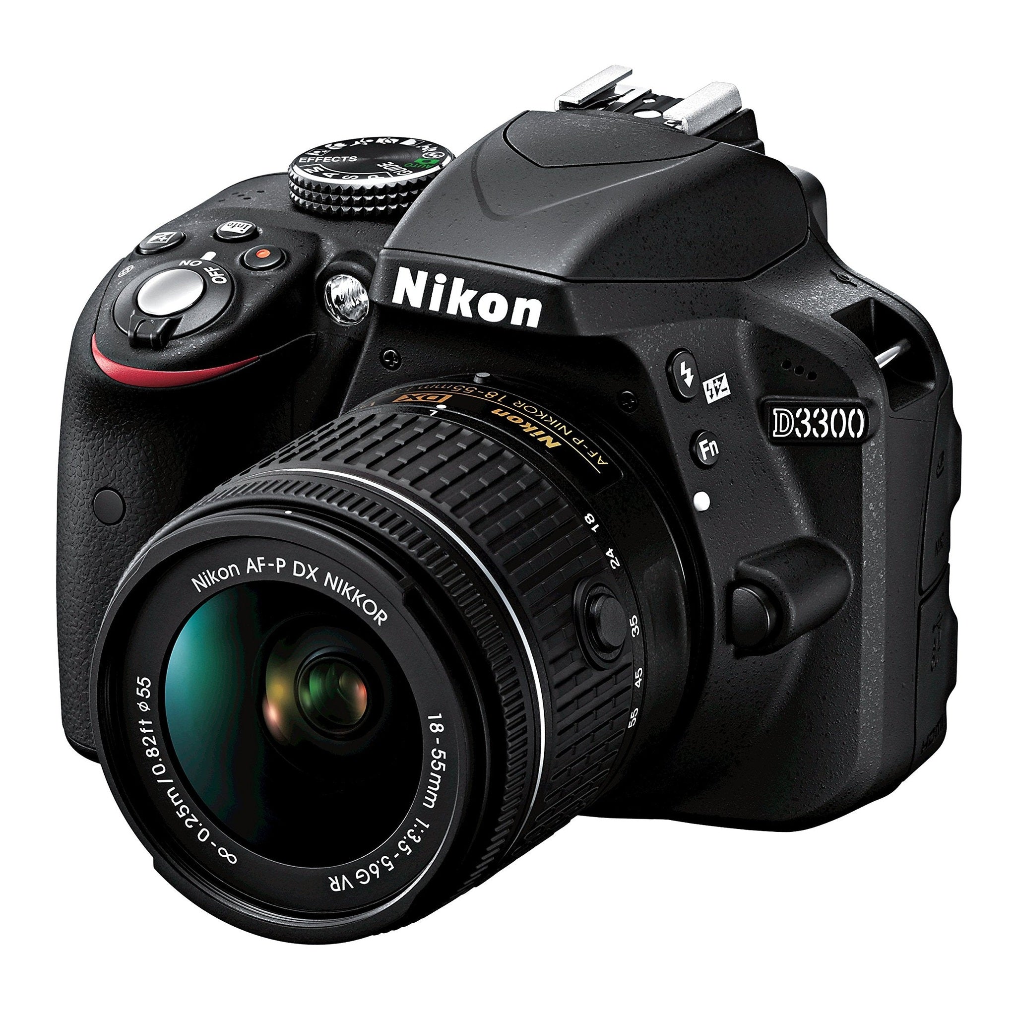 Nikon D3300 w/ AF-P DX 18-55mm VR Digital SLR Black - Reconditioned Nikon