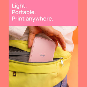 Canon Ivy 2 Mini Photo Printer, Print from Compatible iOS & Android Devices, Sticky-Back Prints, Blush Pink
