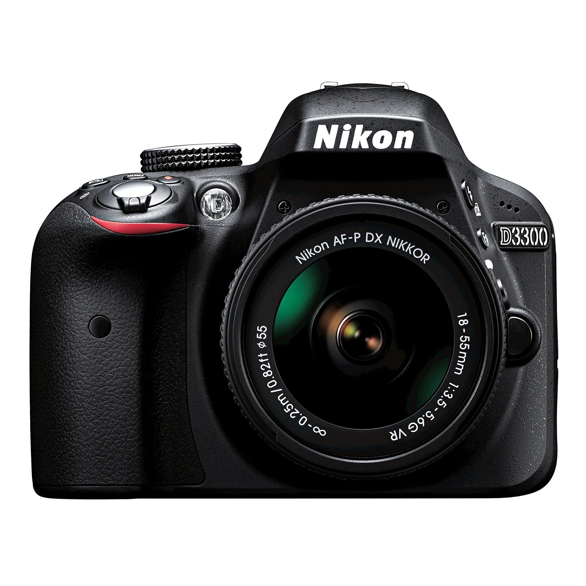 Nikon D3300 w/ AF-P DX 18-55mm VR Digital SLR Black - Reconditioned Nikon