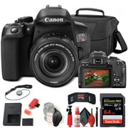 Canon EOS Rebel T8i DSLR Camera with 18-55mm Lens (3924C002) + 64GB Card Base Bundle