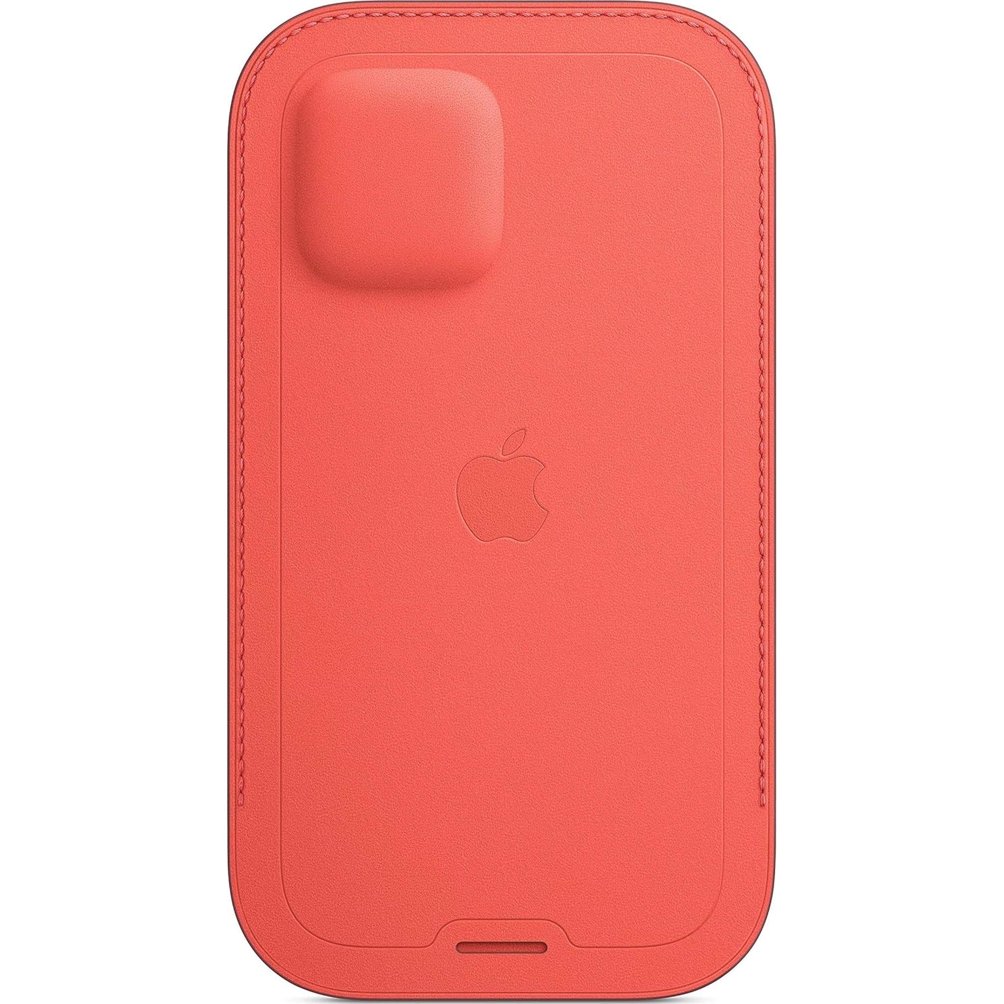 Apple iPhone 12 and 12 Pro Leather Sleeve with MagSafe - Pink Citrus Apple
