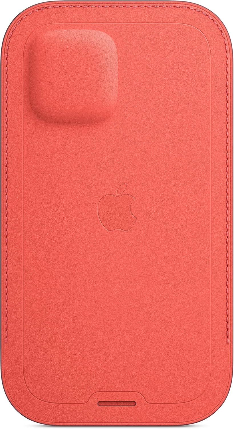 Apple iPhone 12 and 12 Pro Leather Sleeve with MagSafe - Pink Citrus