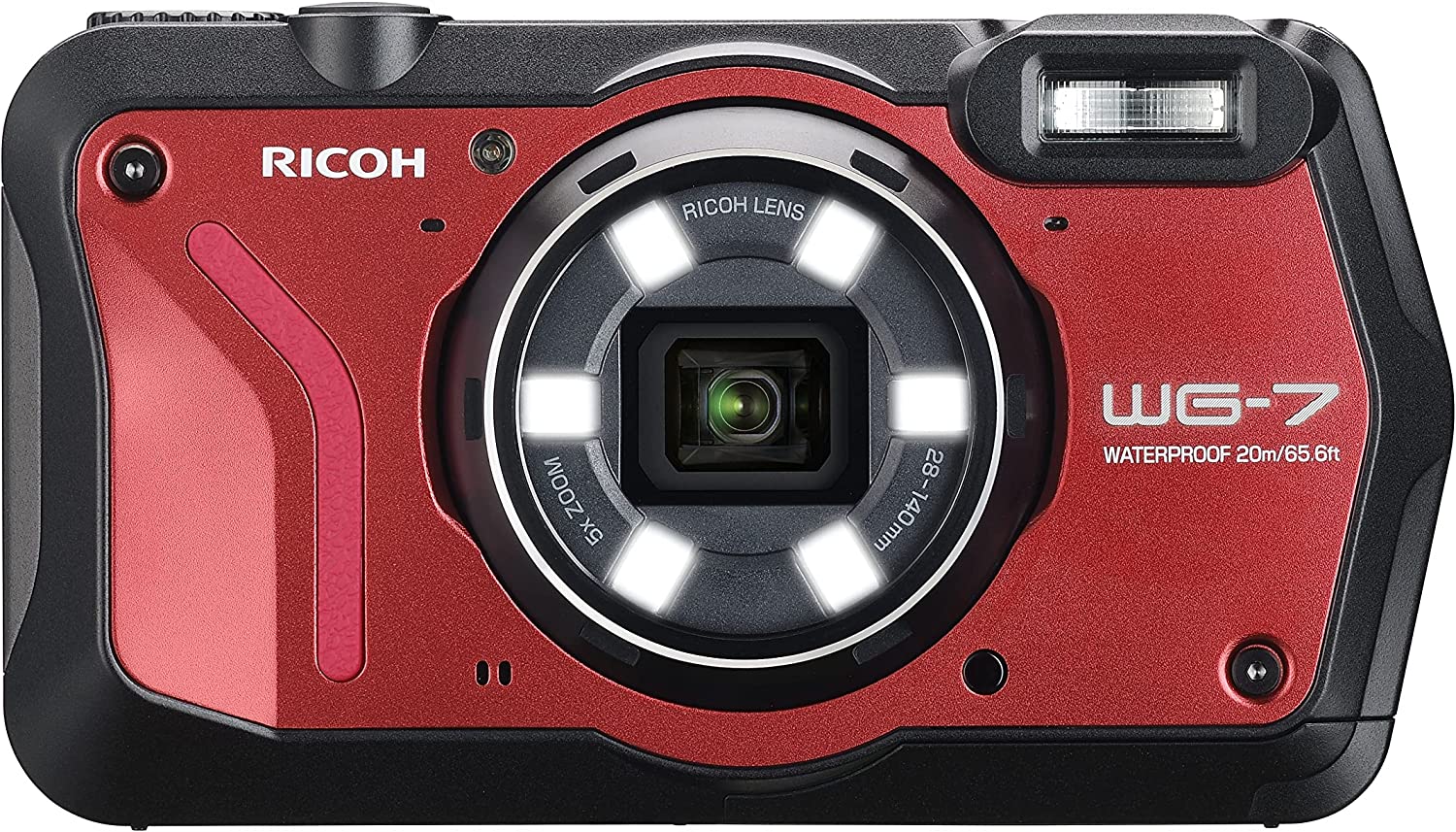 Ricoh 3100 WG-7 Red Authentic Outdoor Camera with Accessories