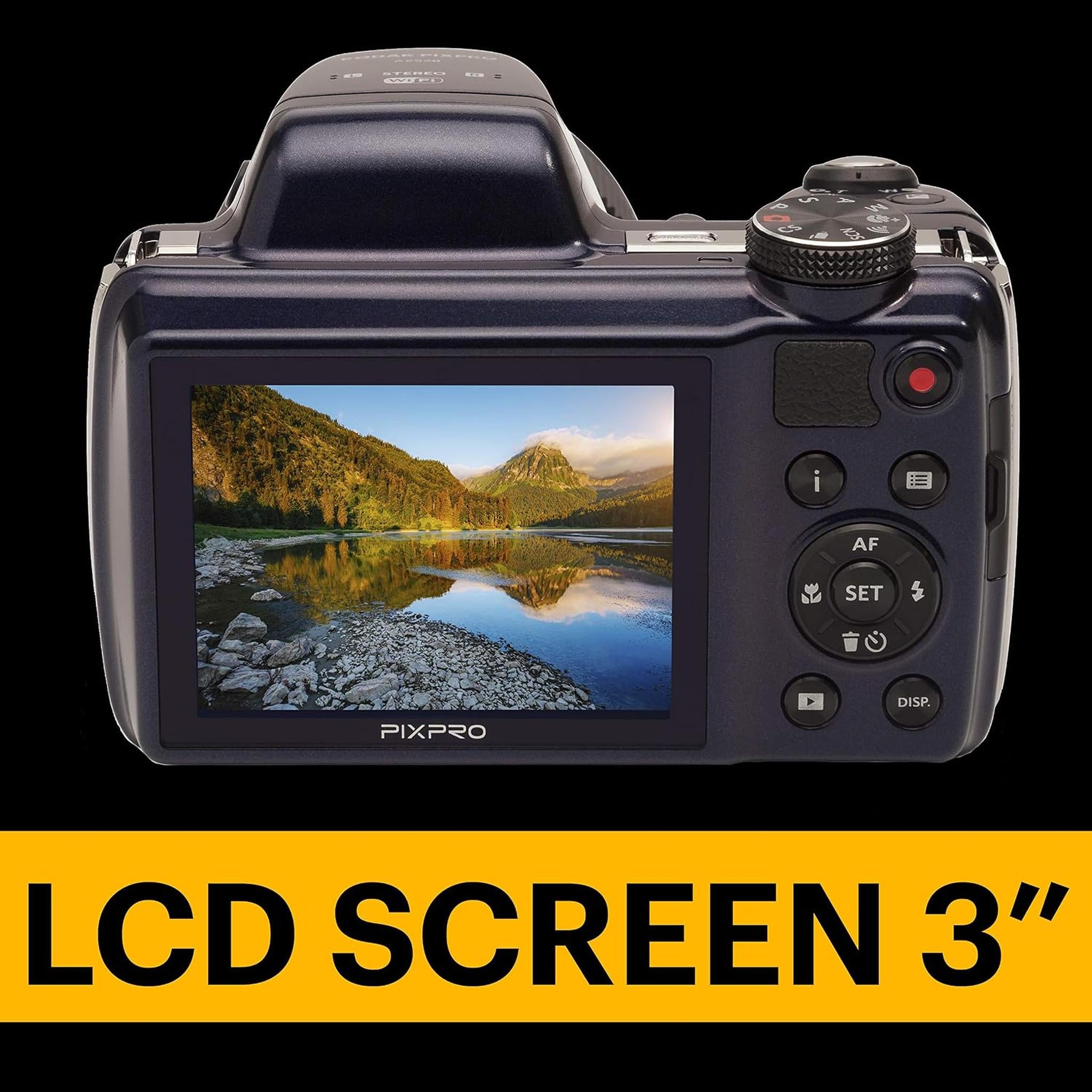 KODAK PIXPRO AZ528 Astro Zoom BSI-CMOS Bridge Digital Camera 16MP 52X 1080p Wi-Fi Midnight Blue
