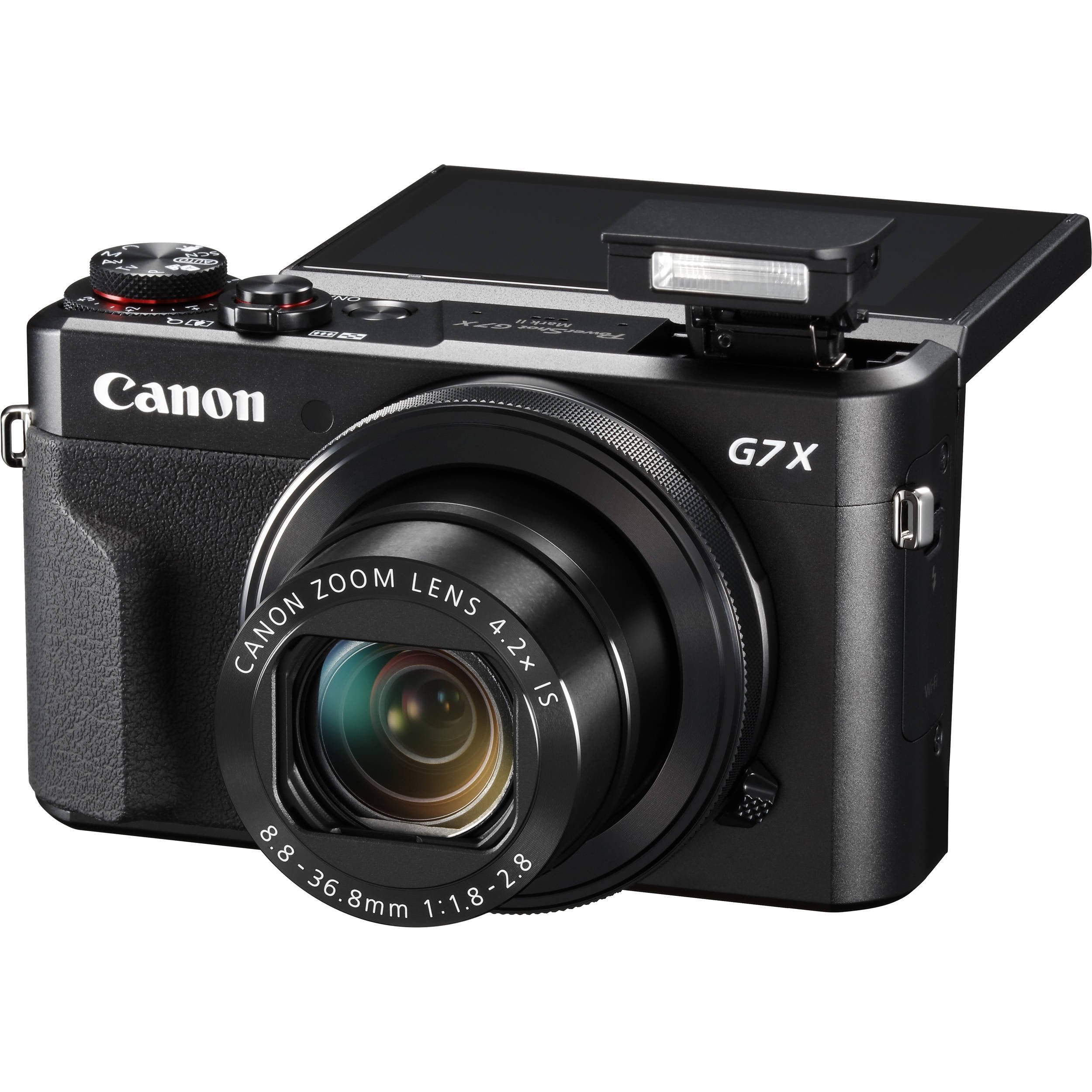 Canon PowerShot G7 X Mark II Digital Camera (Intl Model) + 32gb Memory SD Card Bundle + Camera Case + Cleaning Kit