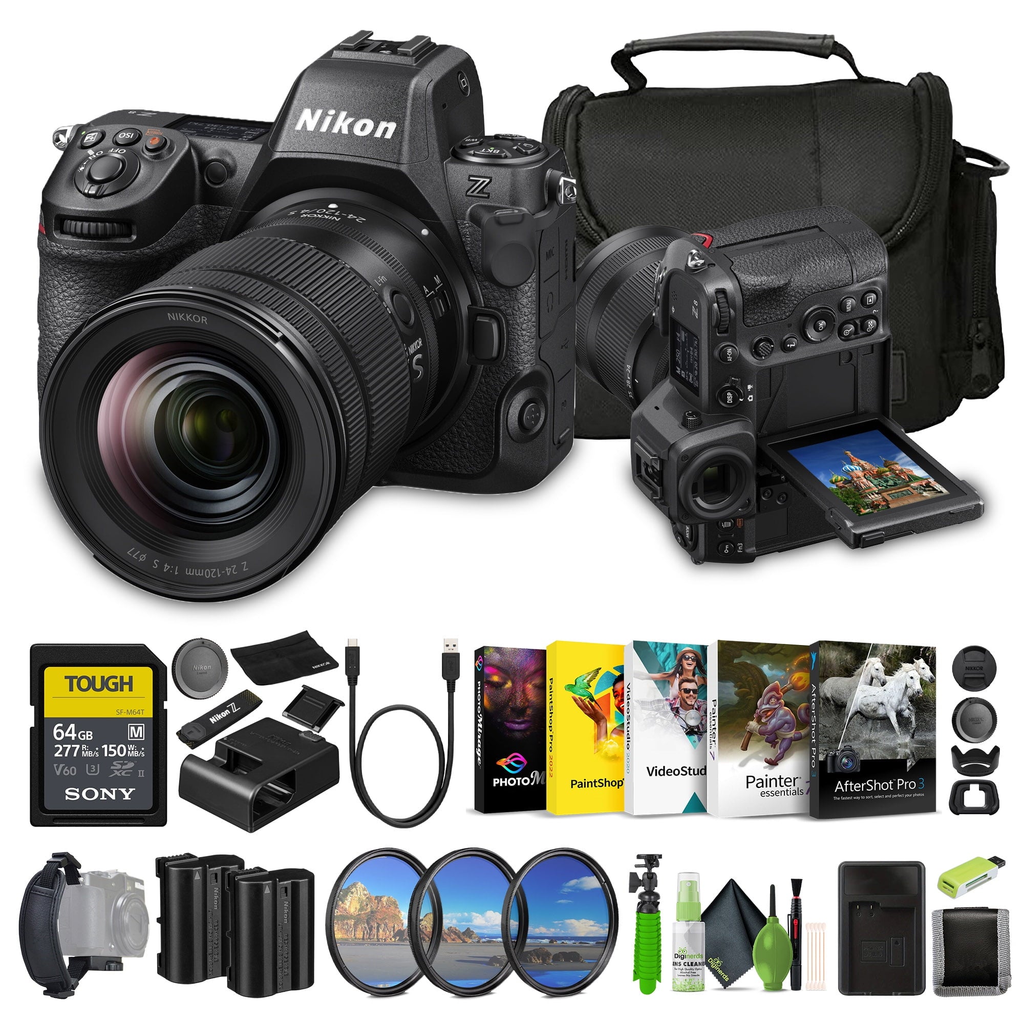 Nikon Z8 Mirrorless Camera with 24-120mm f/4 Lens 1698 Bundle