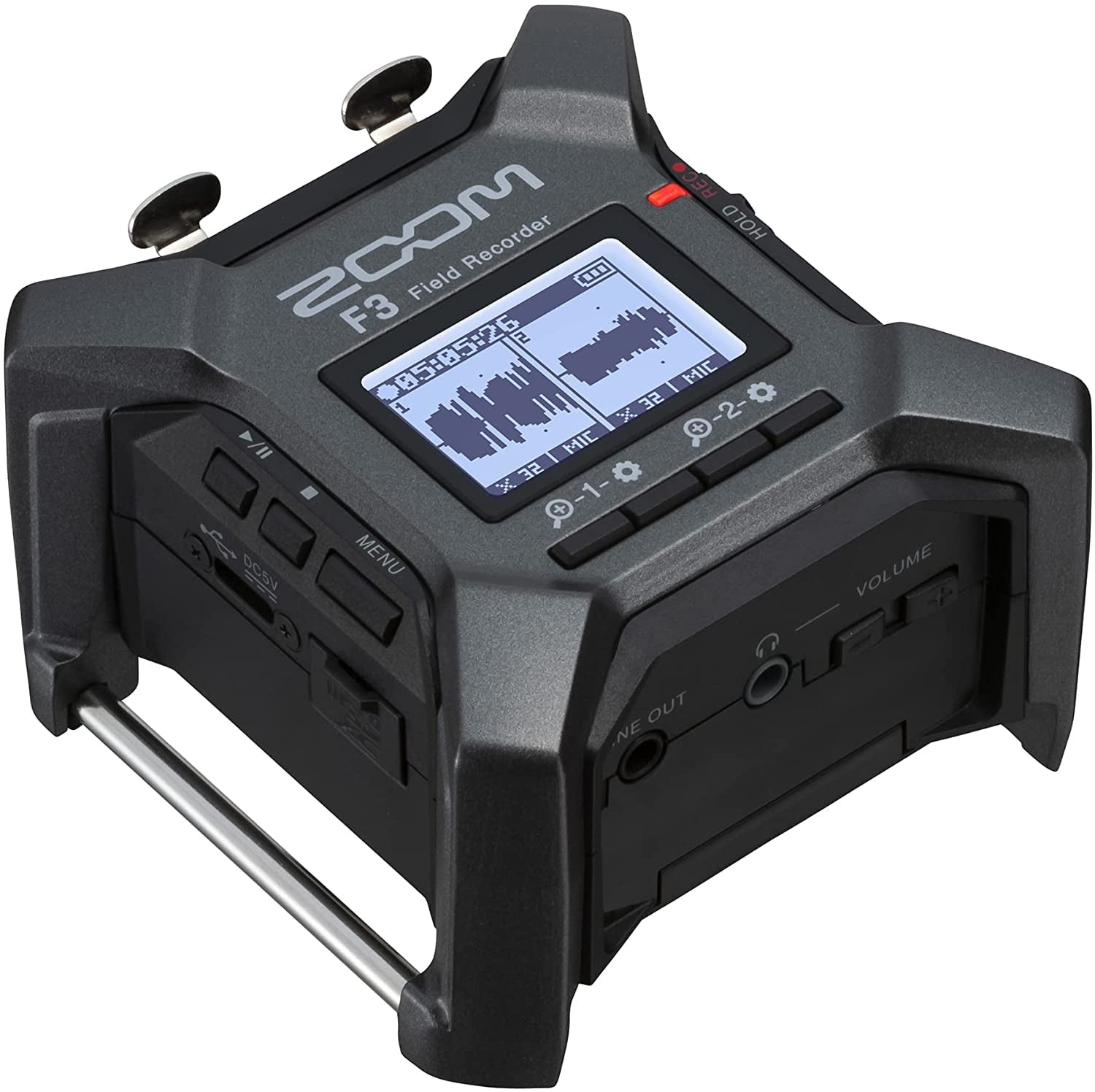 Zoom F3 Professional Field Recorder, 32-bit Float Recording, 2 Channel Recorder, Dual AD Converters, 2 Locking XLR/TRS Inputs, Battery Powered, Wireless Control