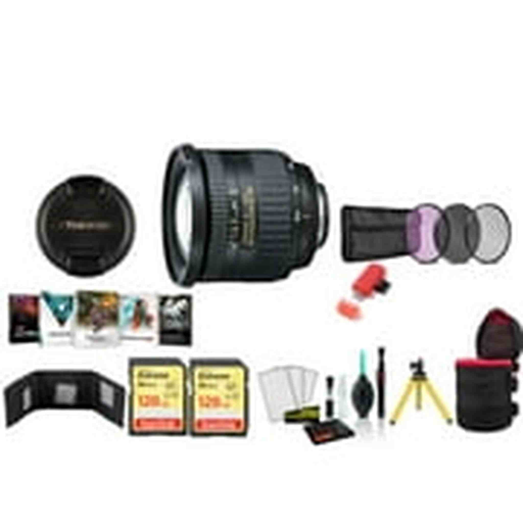 Tokina 16.5-135mm f/3.5-5.6 AT-X DX AF Lens for Nikon with 2x 128GB Memory Cards and More Tokina