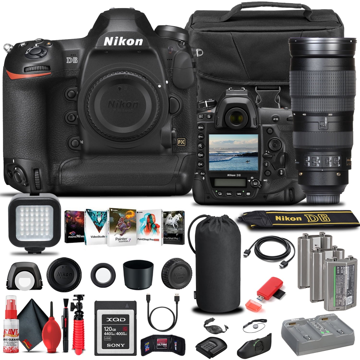 Nikon D6 DSLR Camera Body Only 1624  - Advanced Bundle