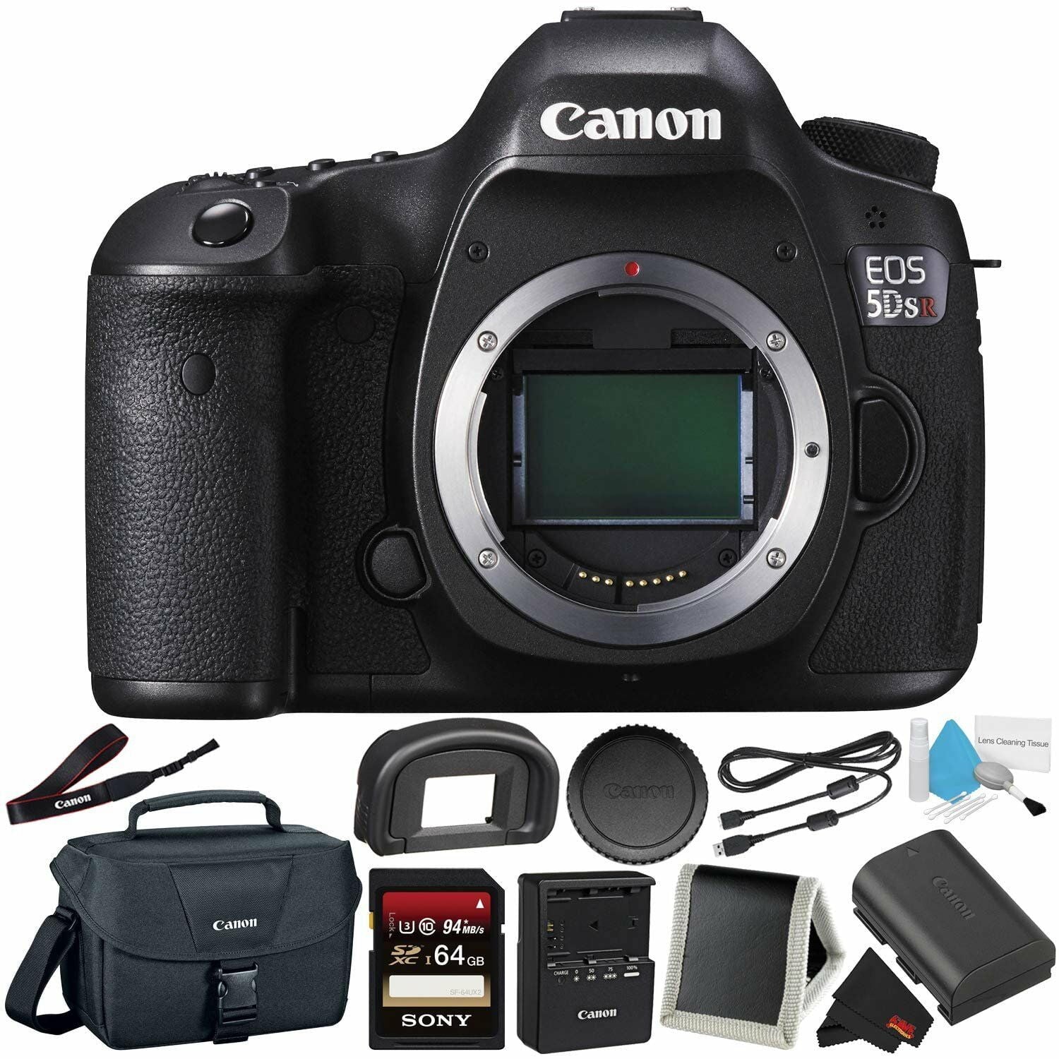 Canon EOS 5DS R Digital SLR Camera 0581C002 Body Only - Camera Bundle with 32GB Memory Card + More