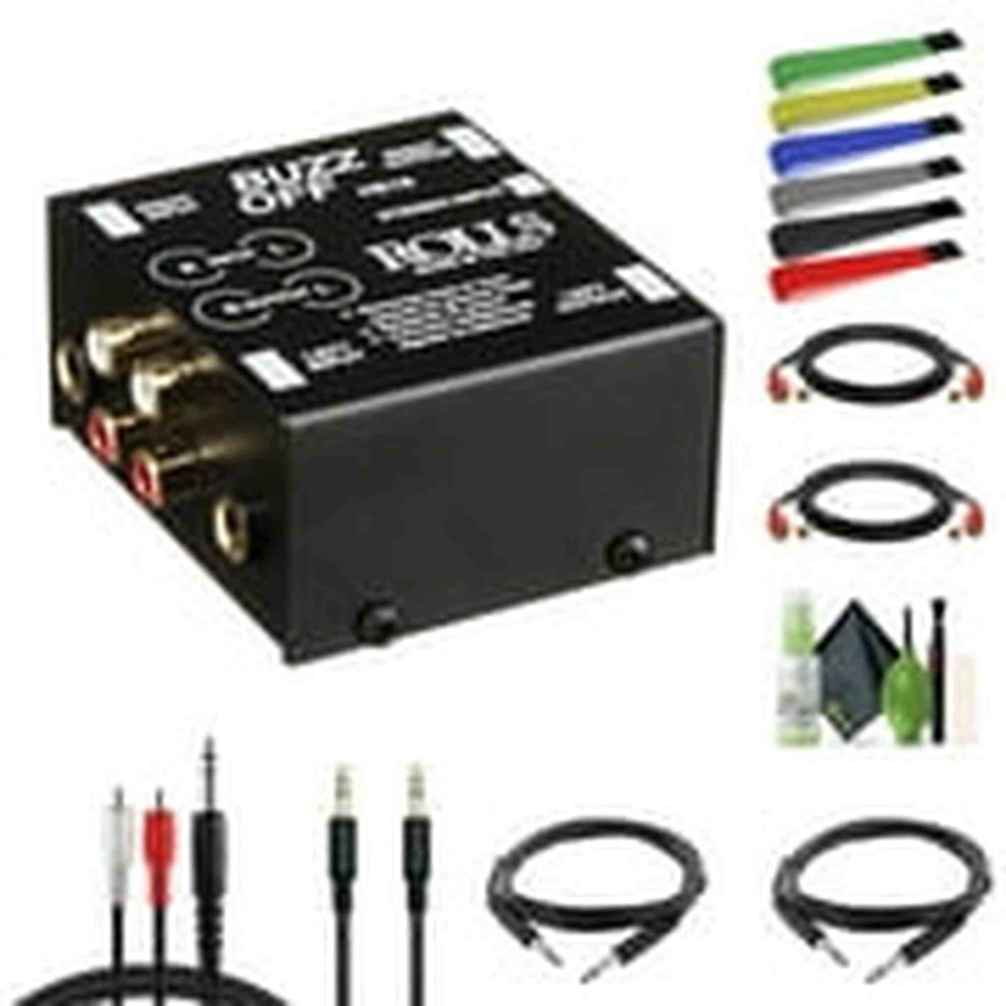 Rolls HE18 Two-Channel Audio Hum Eliminator and Buzz Remover Bundle rolls