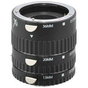 Xit XTETS Auto Focus Macro Extension Tube Set for Sony SLR Cameras Black