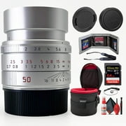 Leica APO-Summicron-M 50mm f/2 ASPH Lens Silver Anodized + 6Ave Accessory Kit