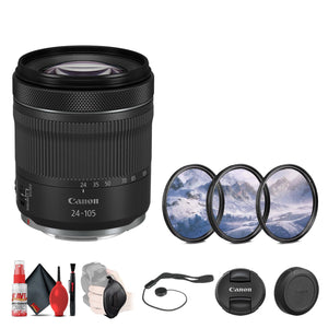 Canon RF 24-105mm f/4-7.1 IS STM Lens + 3-Piece Filter Set + More Canon