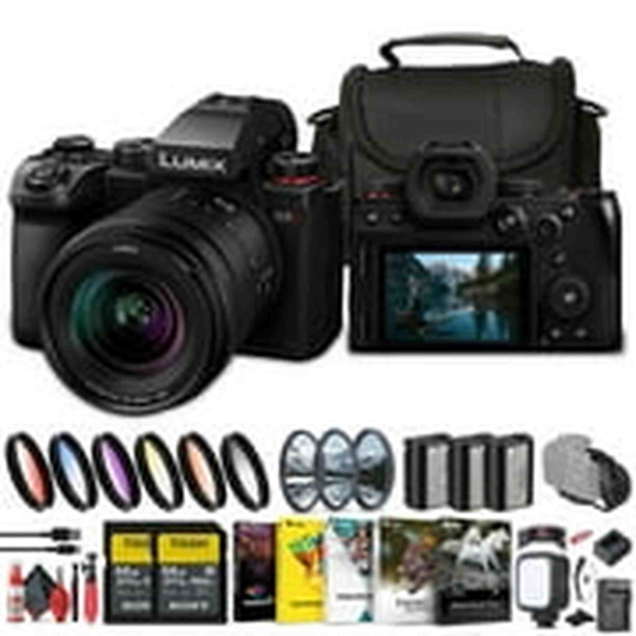 Panasonic Lumix S5 II Mirrorless Camera with 20-60mm Lens + 2 x 64GB Memory Card + More Panasonic