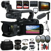 Canon XA60 Professional UHD 4K Camcorder + 4K Monitor + Pro Mic + 2 x 64GB + More