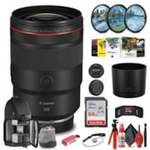 Canon RF 135mm f/1.8 L IS USM Lens with 64GB Extreme Pro Card + Photo Software Canon