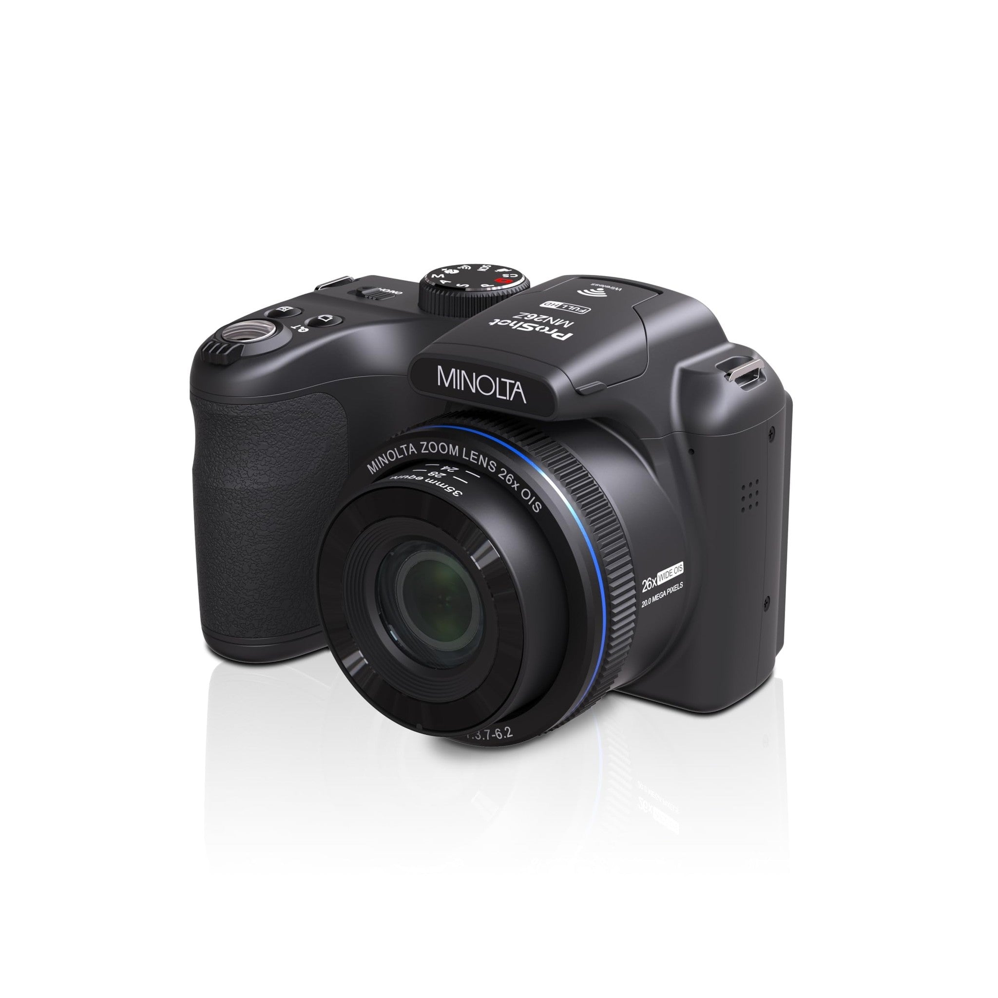 Minolta 20 Mega Pixels 26x Optical Zoom Digital Camera with 1080p FHD Video, Black Konica Minolta