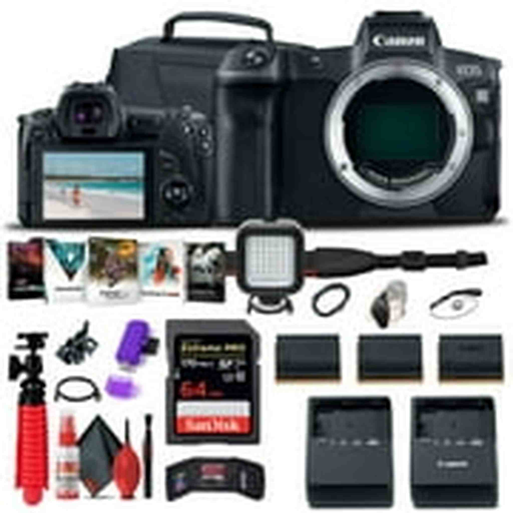 Canon EOS R Mirrorless Digital Camera 3075C002 + 64GB Memory Card + More Canon Intl.