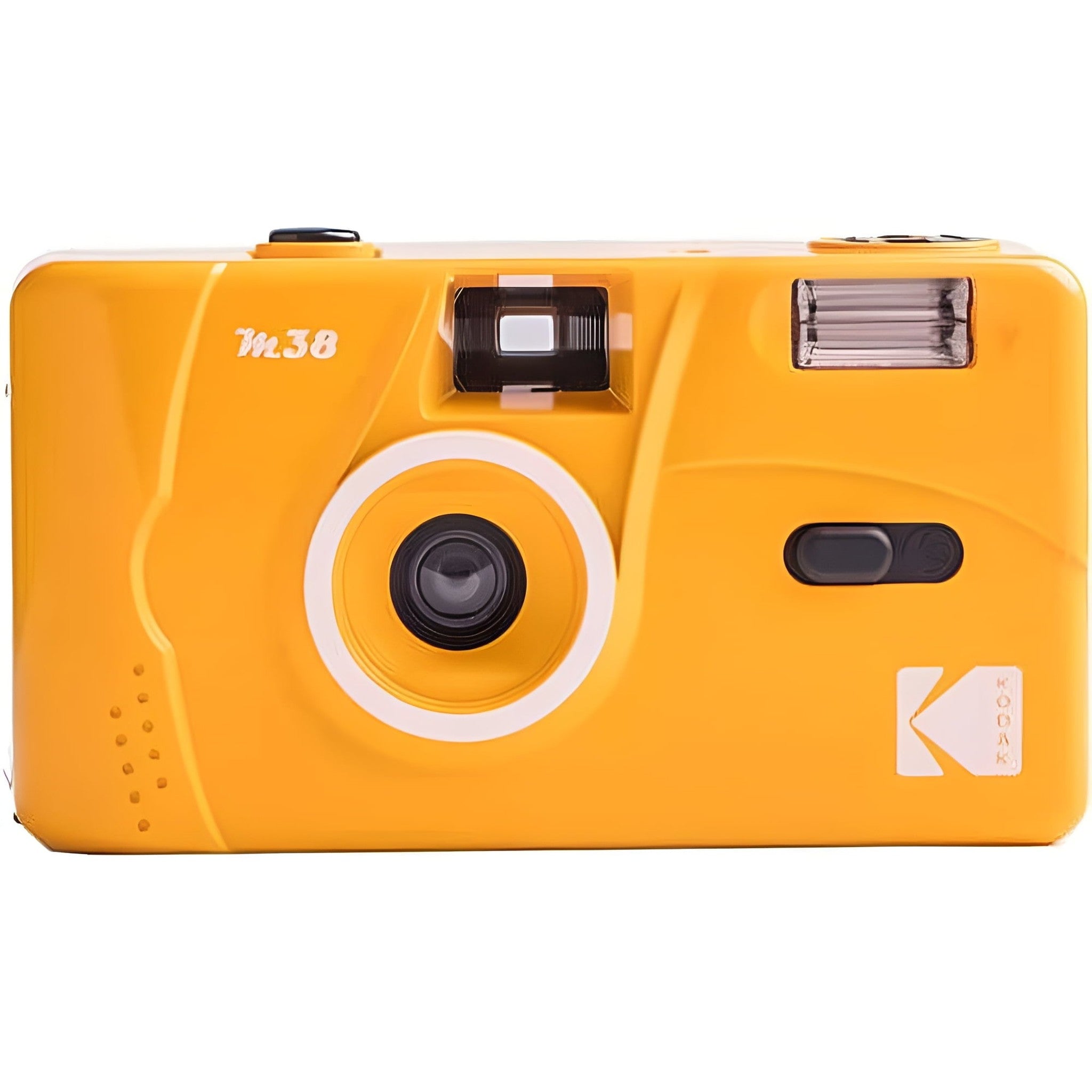 Kodak M38 35mm Film Camera - Focus Free, Powerful Built-in Flash, Easy to Use Yellow Kodak