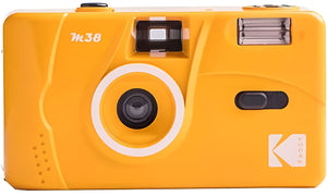 Kodak M38 35mm Film Camera - Focus Free, Powerful Built-in Flash, Easy to Use Yellow