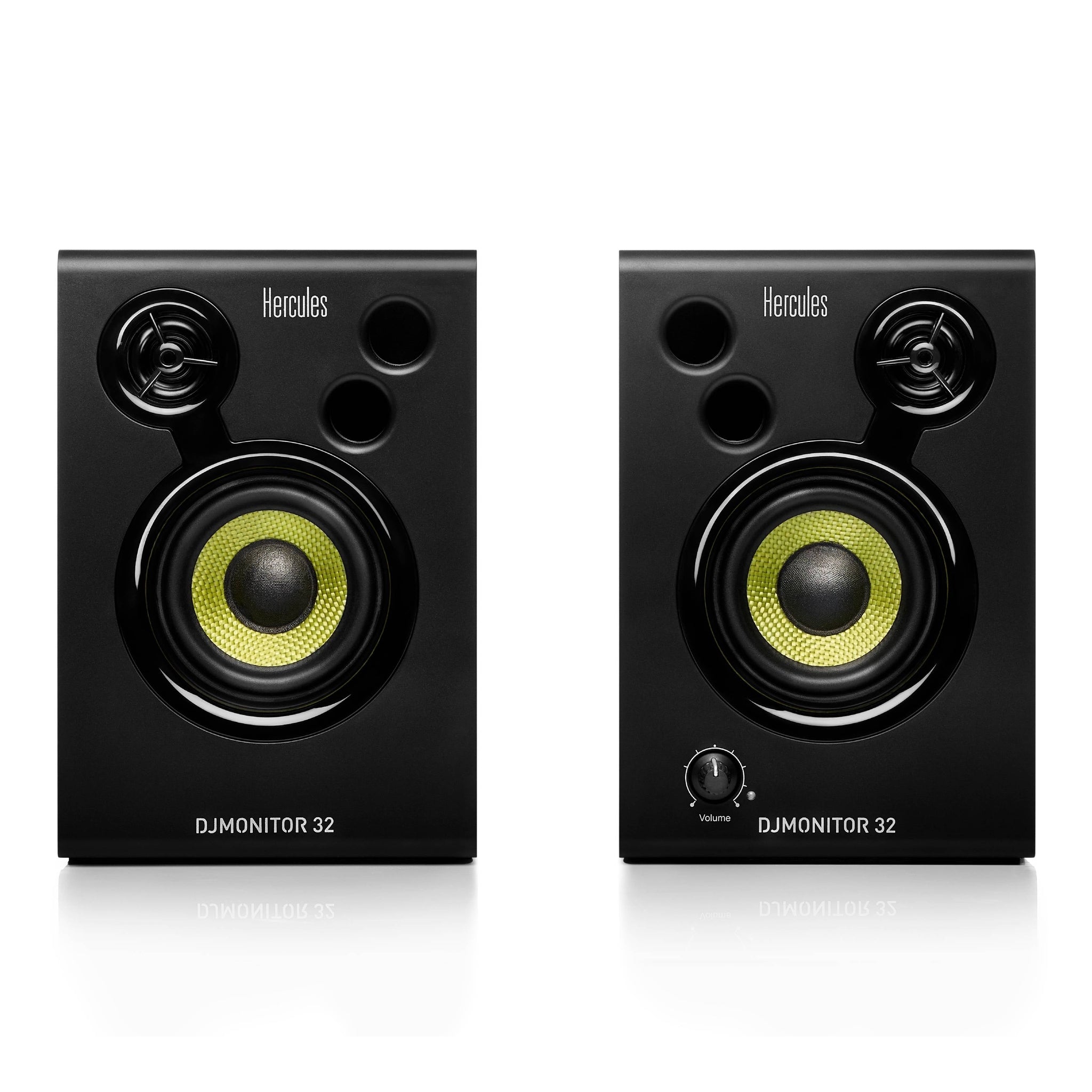 Hercules DJMonitor 32: 2 x 15 watts RMS active monitoring speakers,Black Hercules