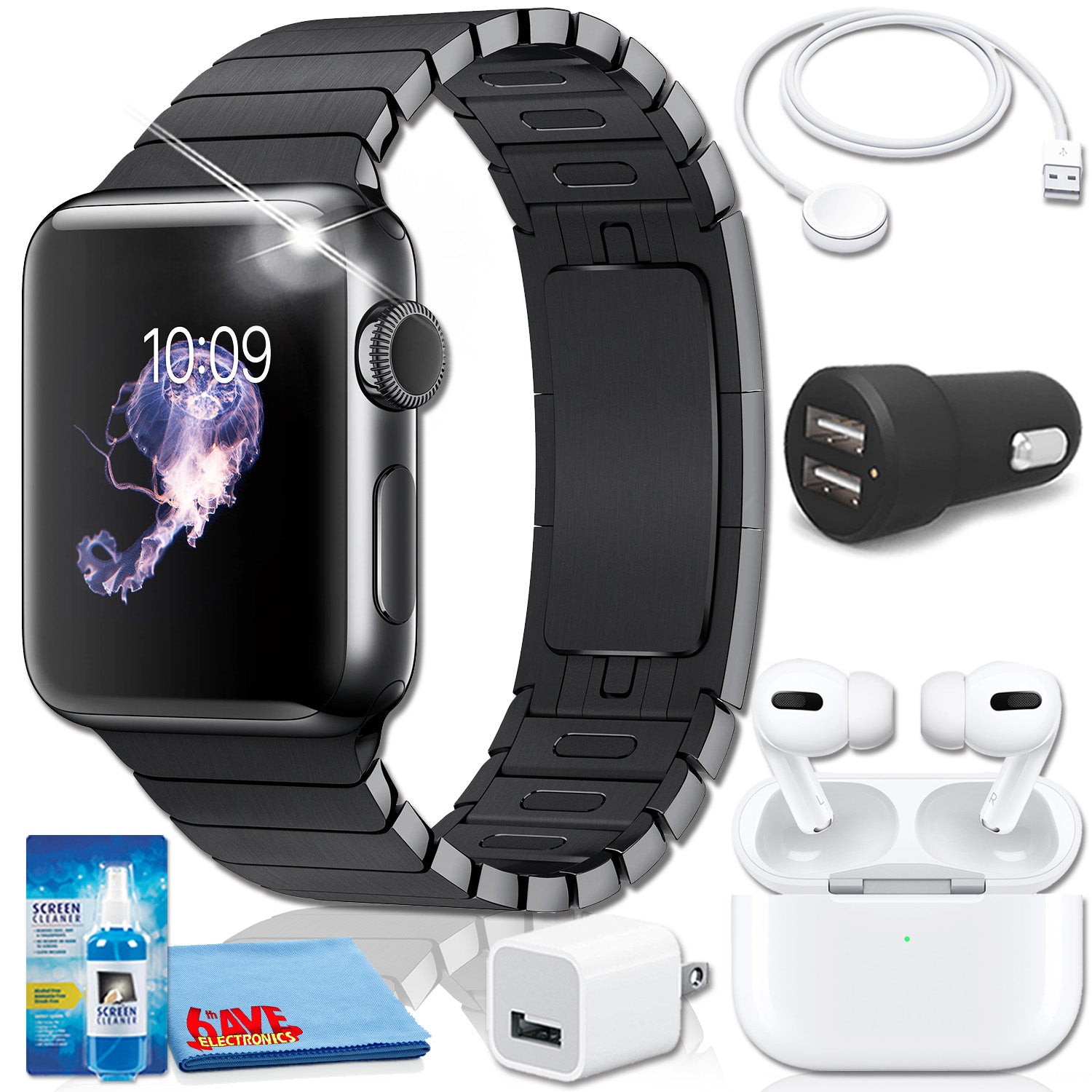 Apple Watch Series 2 Stainless Steel with Airpods Pro Bundle