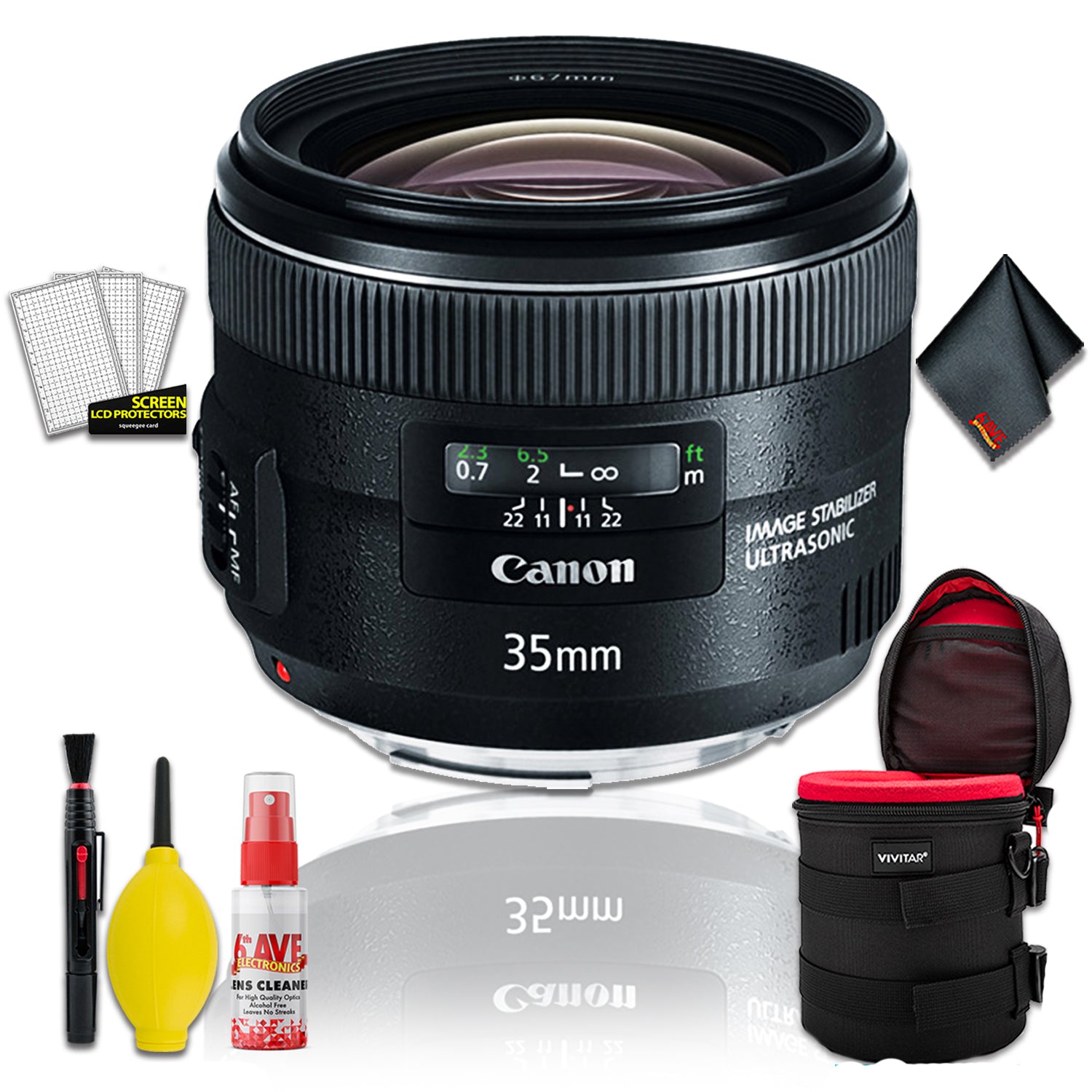 Canon EF 35mm f/2 IS USM Lens (Intl Model) w/ 4.5