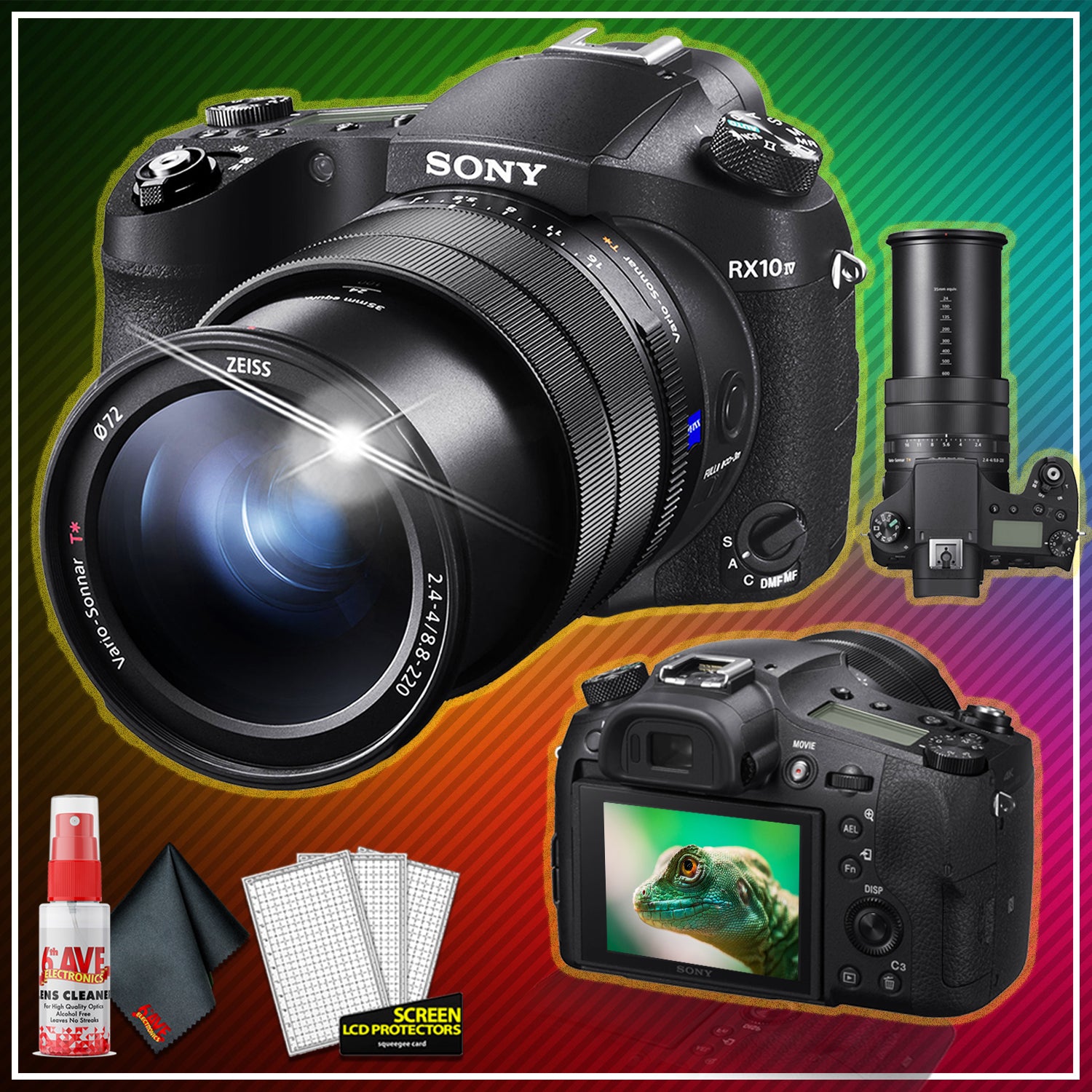 Cyber-Shot DSC-RX10 IV Digital Camera with Accessory Bundle