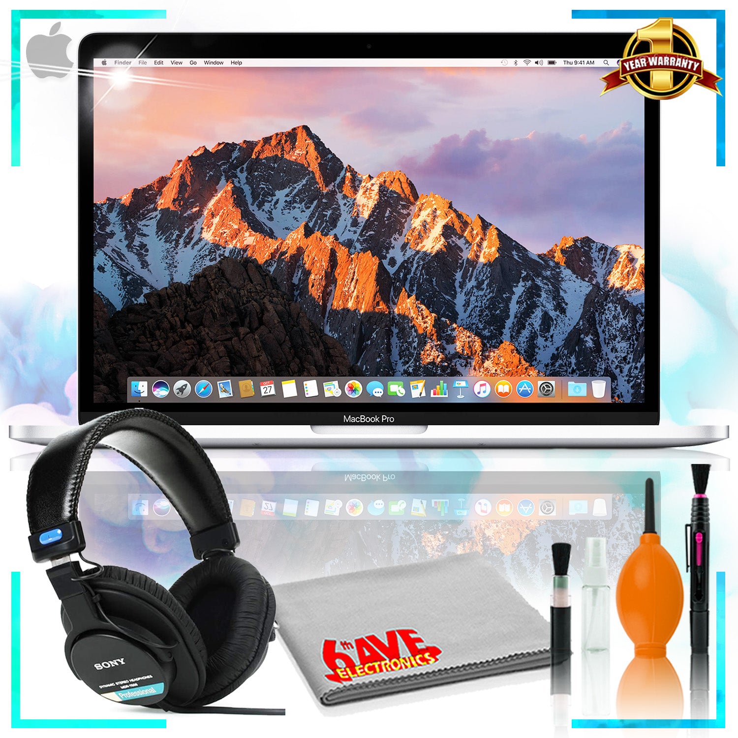 13-inch MacBook Pro with Touch Bar: dual-core i5 512GB - Silver + Sony MDR-7506 Stereo Headphones + Maintanence Kit