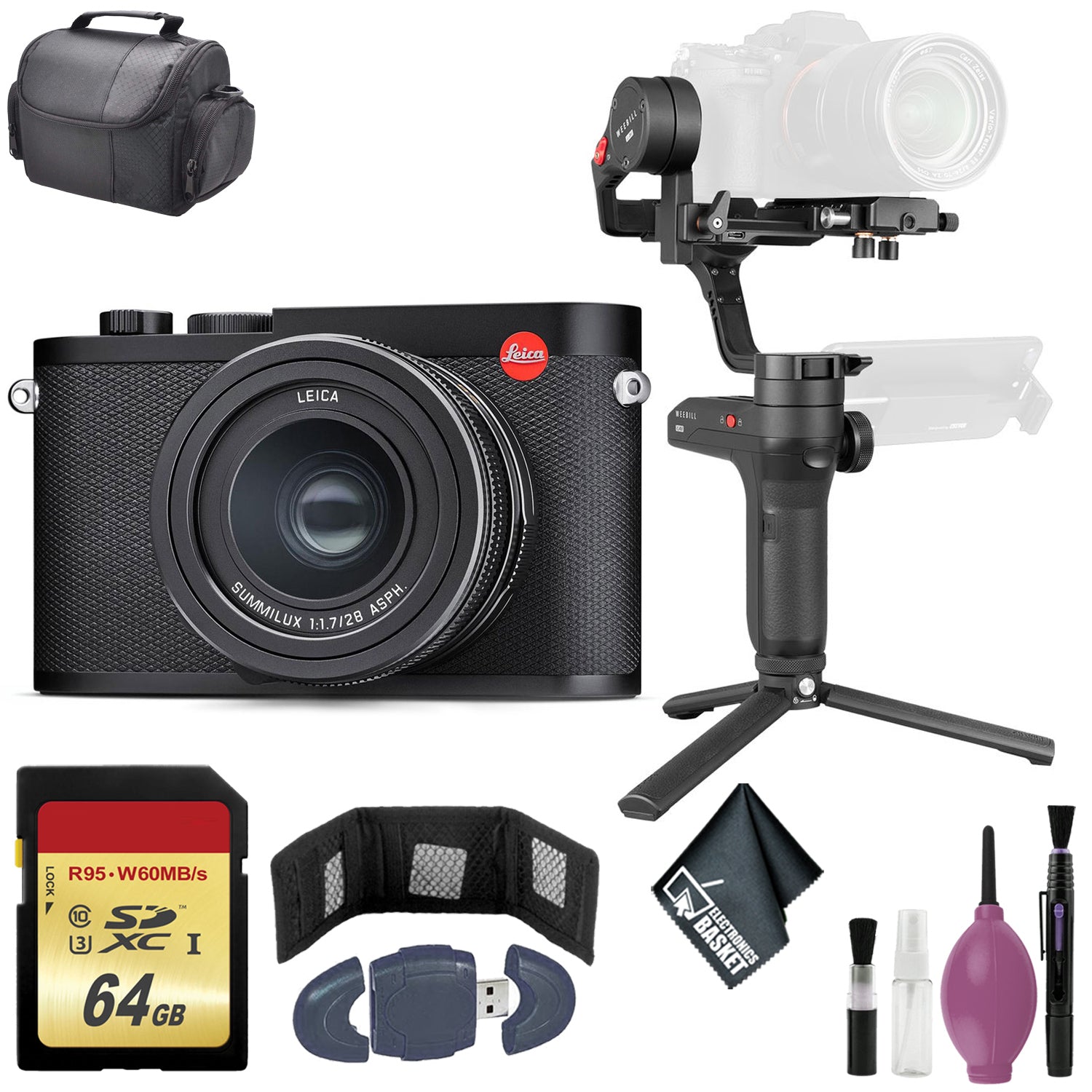 Zhiyun-Tech WEEBILL LAB Handheld Stabilizer - Leica Q2 Digital Camera - 64GB Case