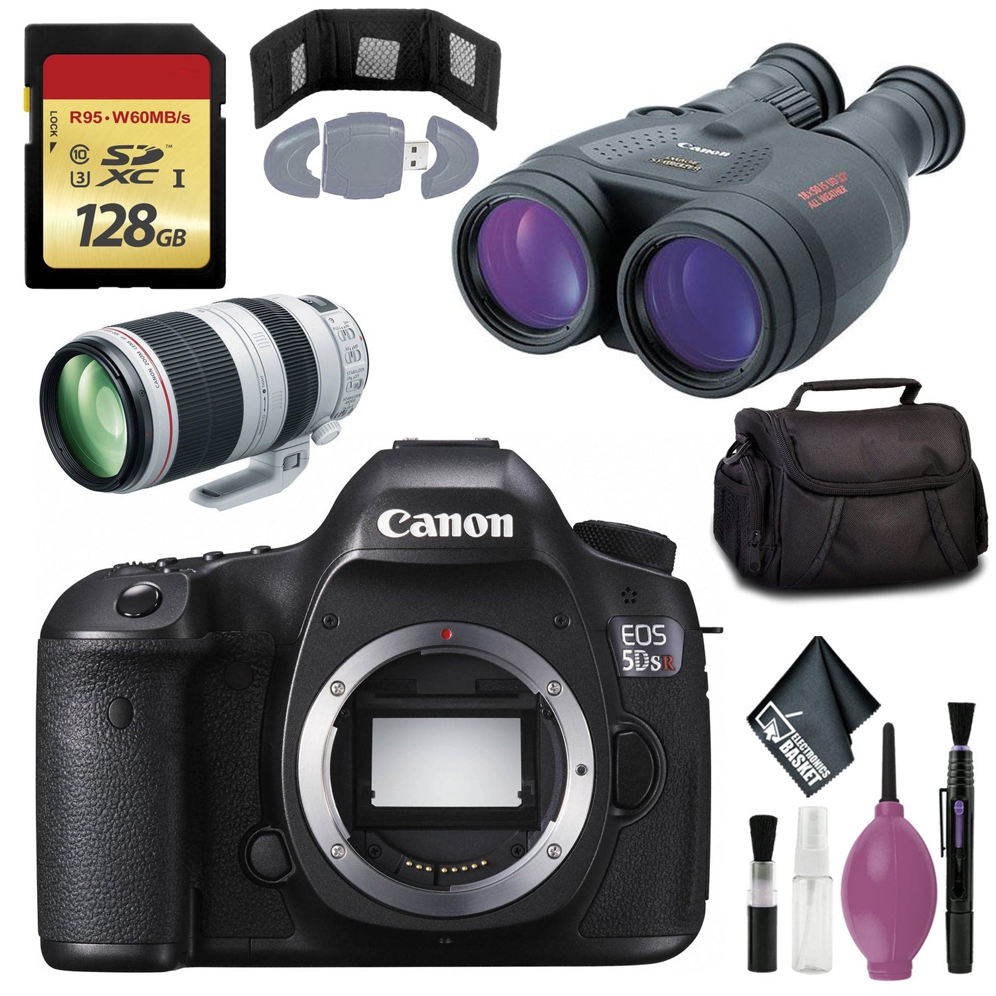 Canon 18x50 IS Image Stabilized Binocular - Canon?¨EOS 5DS R DSLR Camera - EF 100-400MM F/4.5-5.6L IS II USM LENS