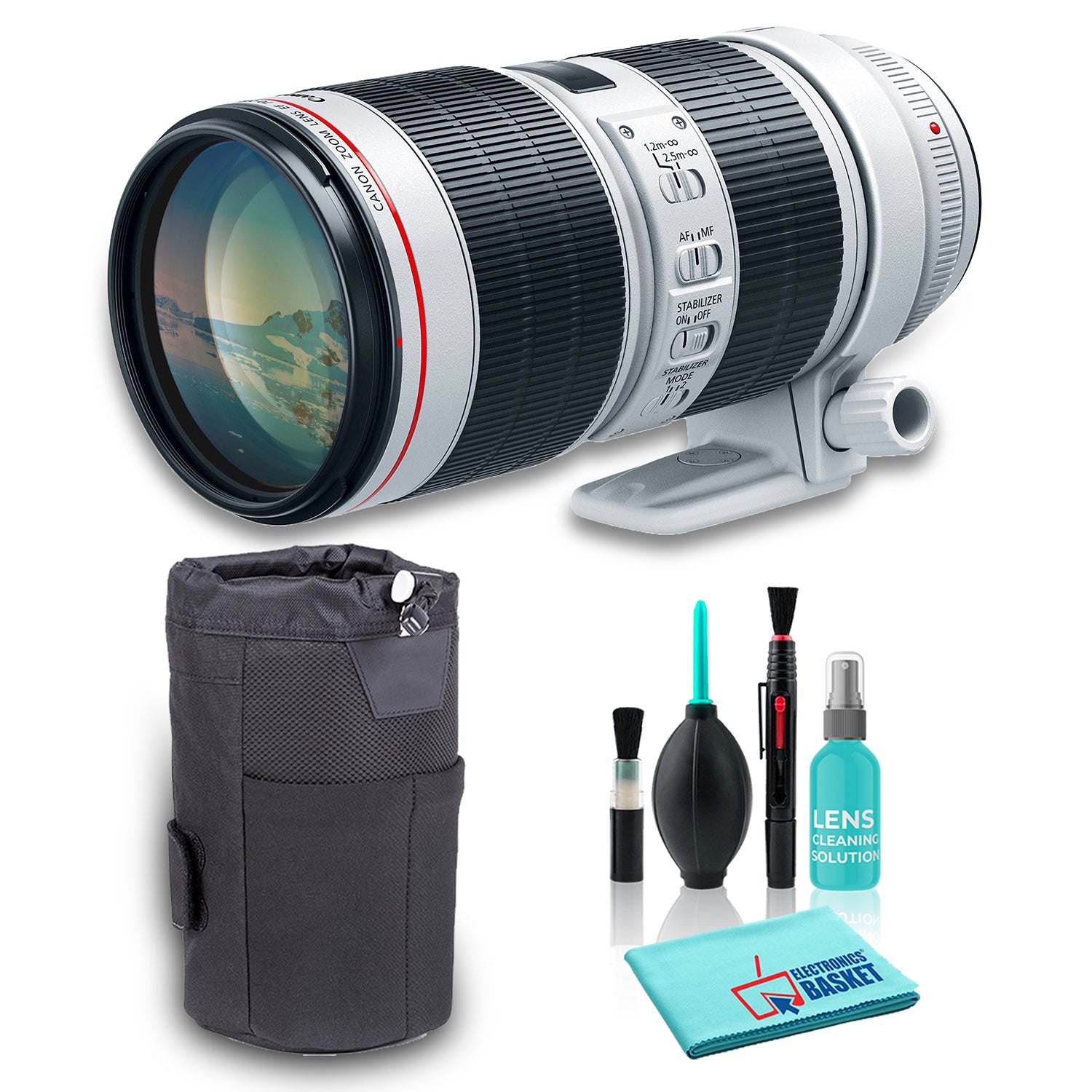 Canon EF 70-200mm f/2.8L IS III USM, One Fluorite Element & Five UD Elements, Air Sphere Coating Lens w/ 2 Piece Accessories