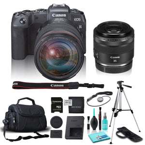 Canon EOS RP Mirrorless Digital Camera, UHD 4k, 26MP + 24-105mm Lens and RF 35mm f/1.8 IS Macro STM Lens Bundle