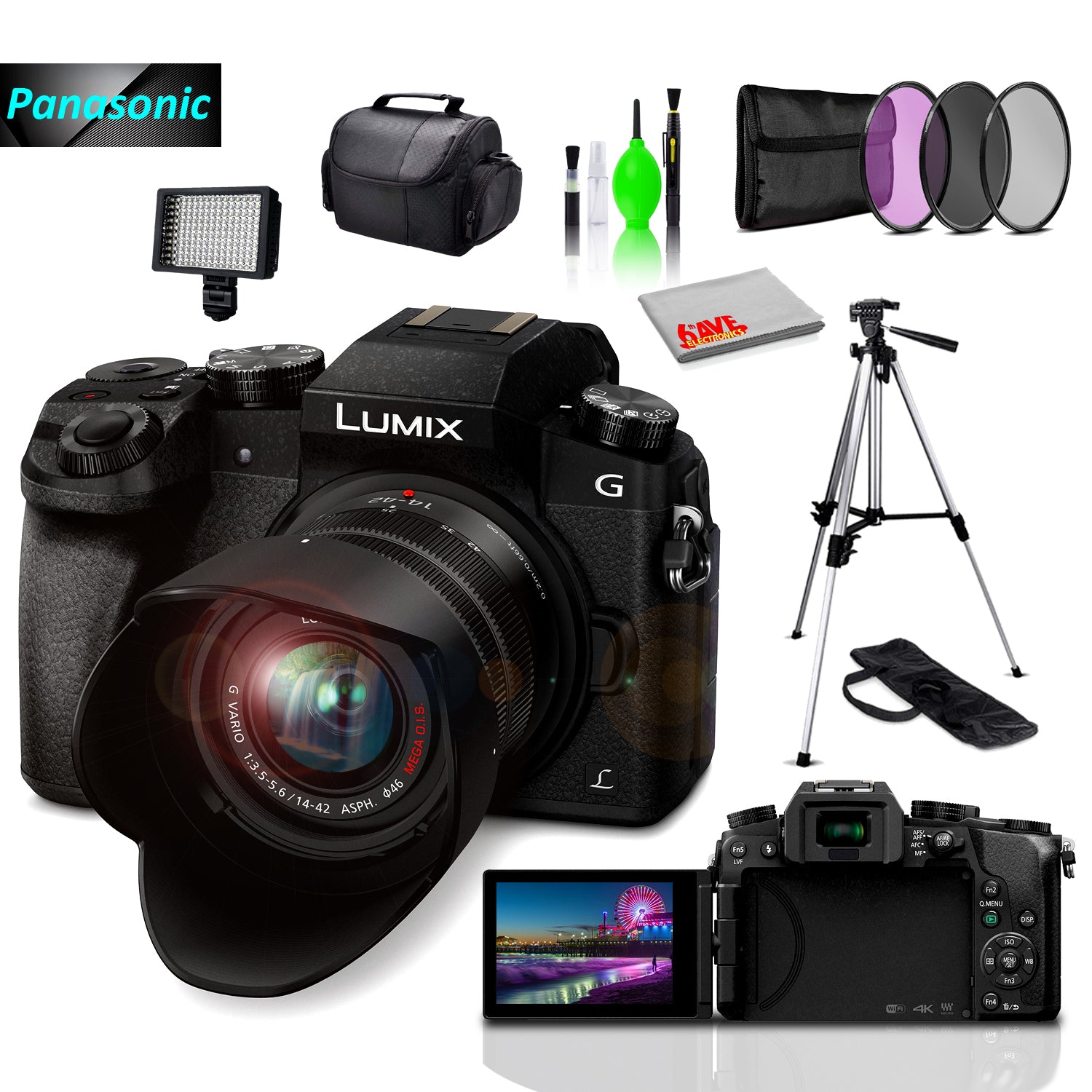 Panasonic Lumix DMC-G7 Mirrorless MFT Digital Camera & Cleaning Kit